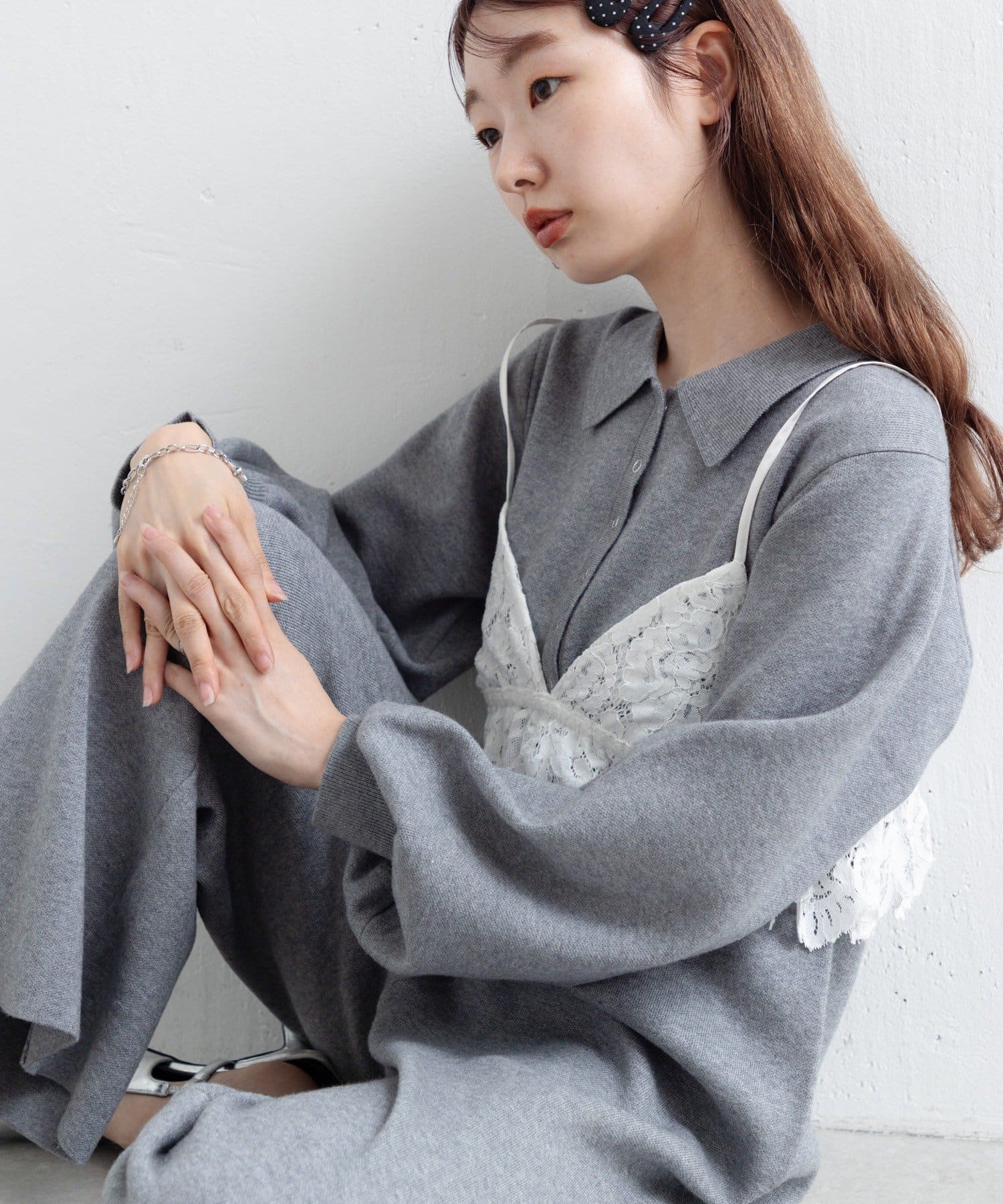 OUTLET(アウトレット) 【Kastane】ニットオールインワン