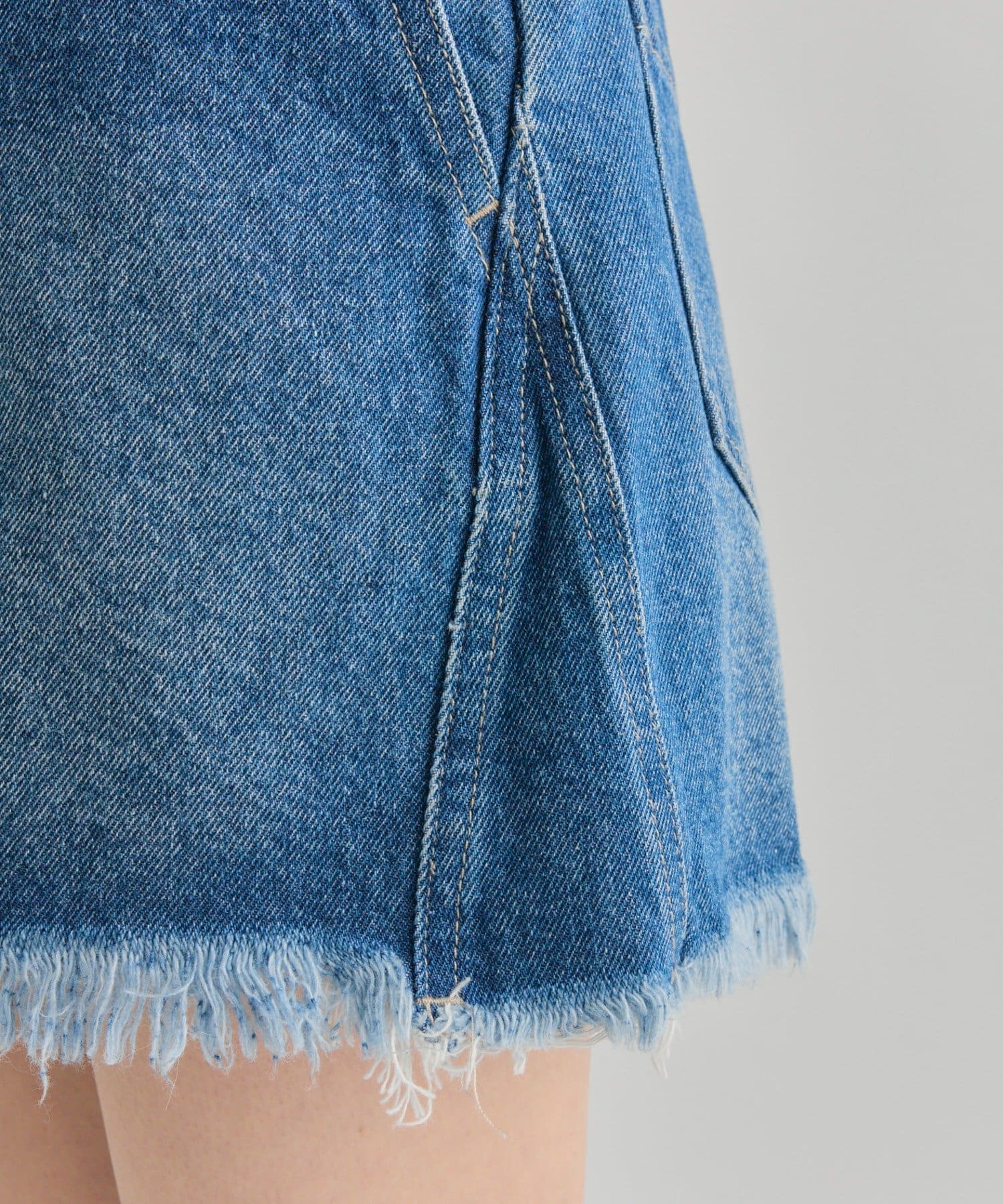 OUTLET(アウトレット) 【mystic】ウェーブデニム ミニスカート