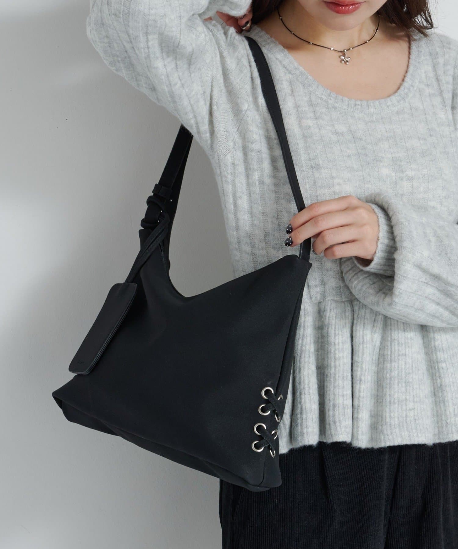 OUTLET(アウトレット) 【Kastane】スエードレースアップバッグ