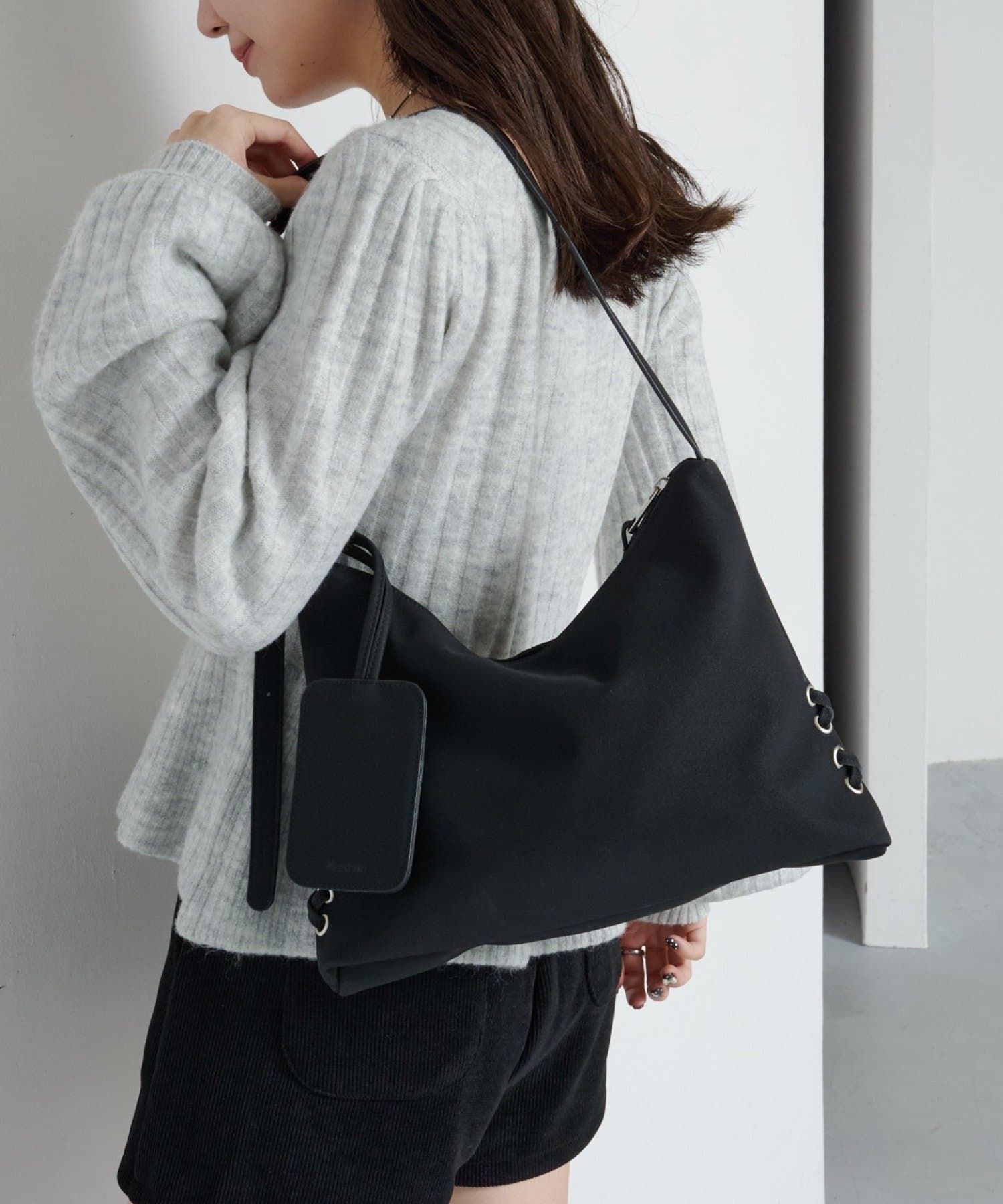 OUTLET(アウトレット) 【Kastane】スエードレースアップバッグ