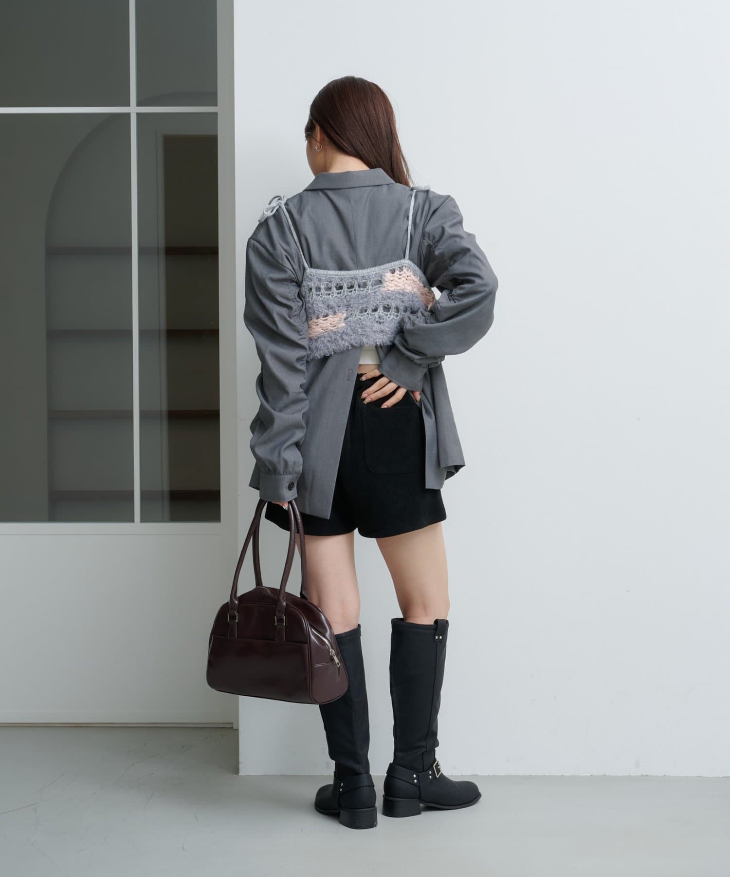 OUTLET(アウトレット) 【Kastane】透かしニットビスチェ