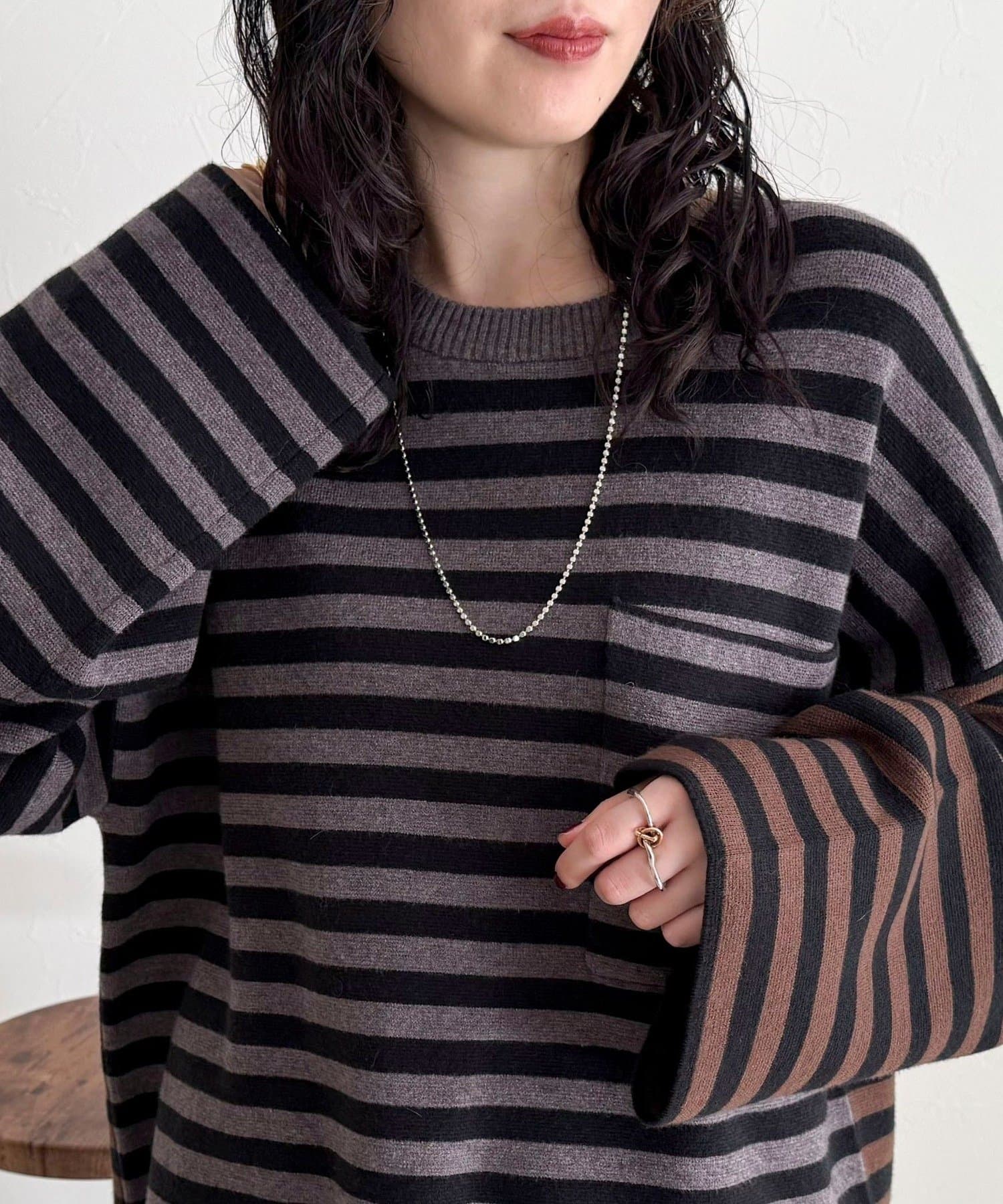 FREDY & GLOSTER(フレディ アンド グロスター) 【GEVACO/ゲバコ】ボーダーニットプルオーバー