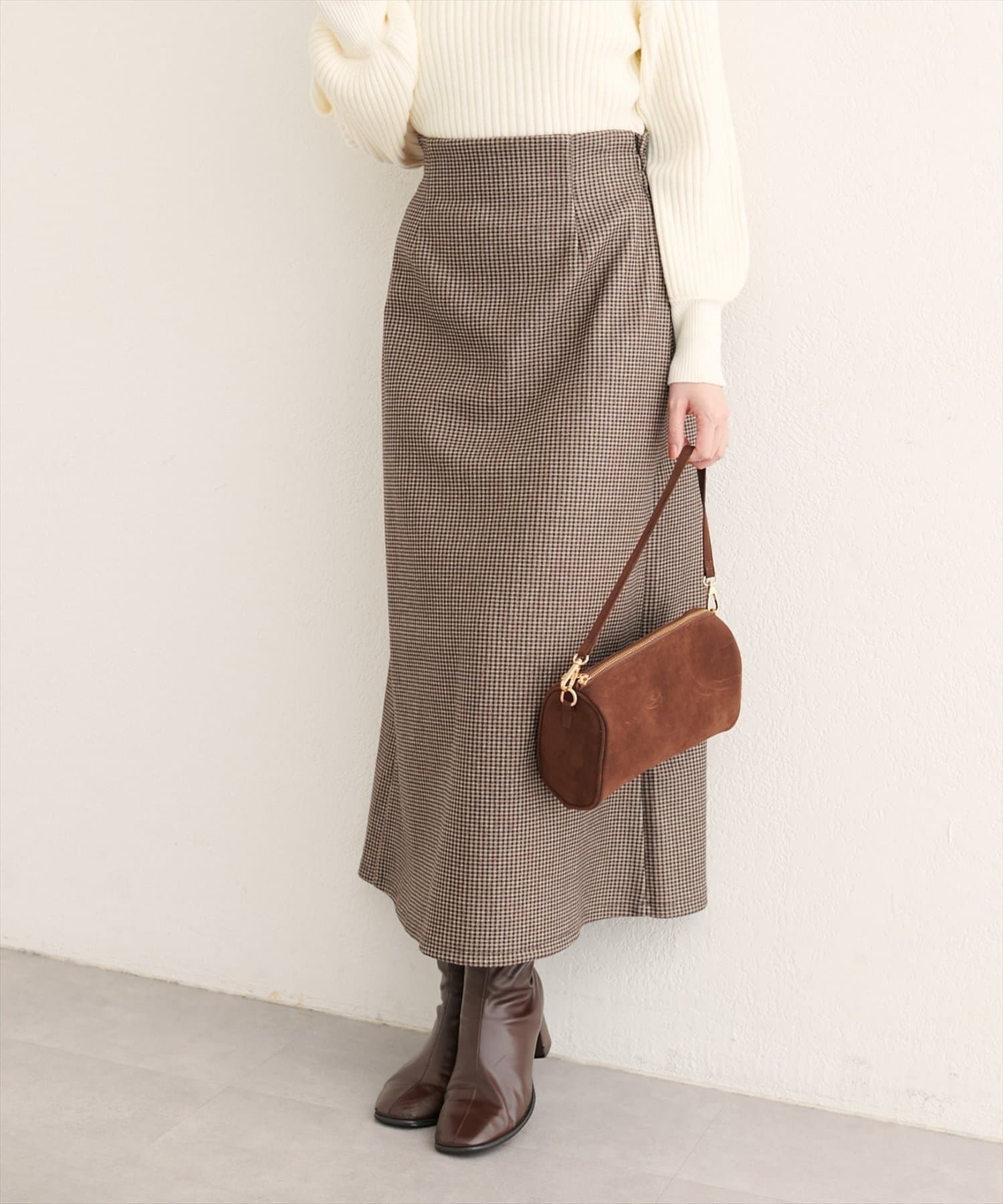 NICE CLAUP / OLIVE des OLIVE OUTLET(ナイスクラップ  / オリーブ デ オリーブ アウトレット) 【natural couture】チェック柄ペンシルスカート