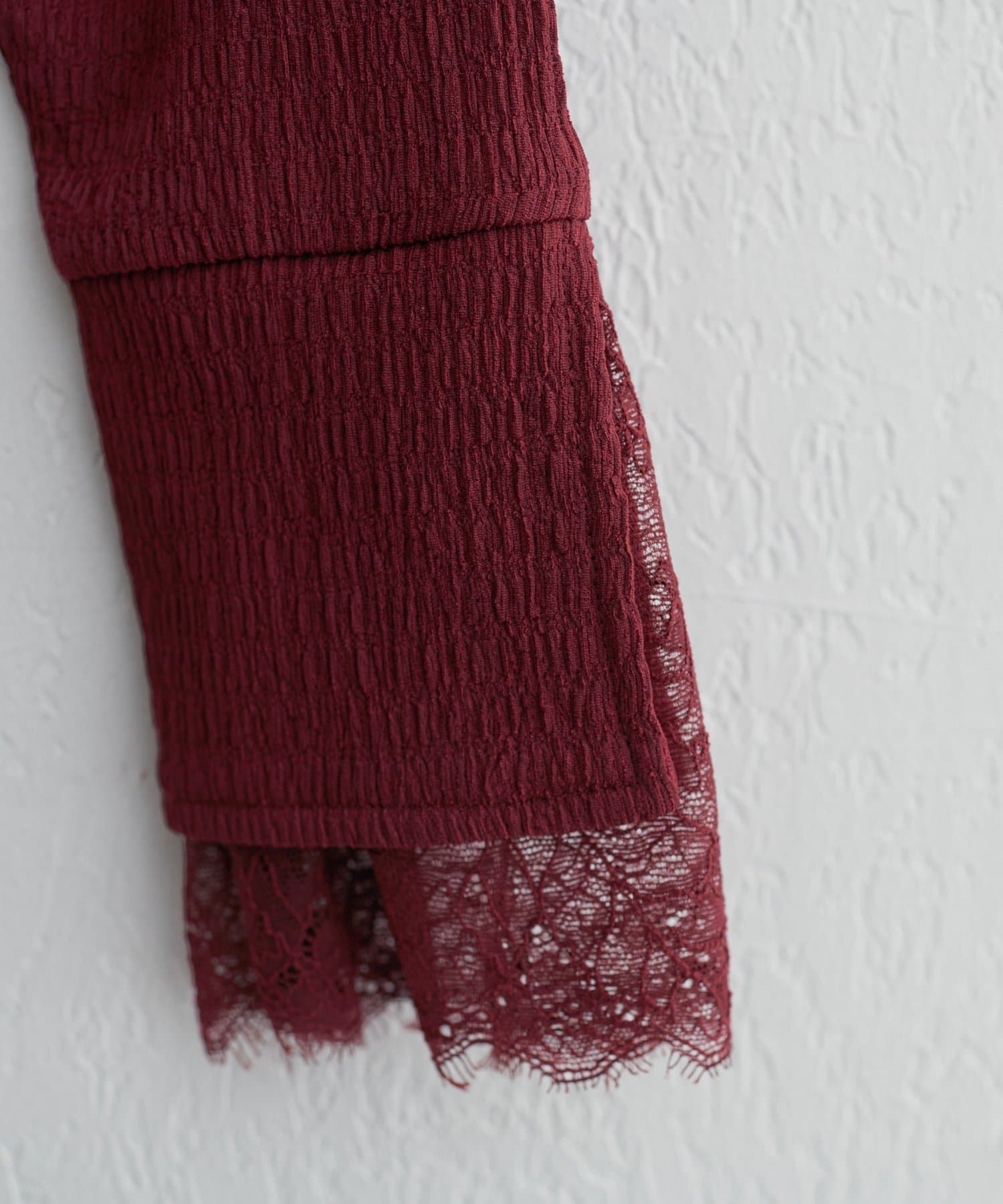 NICE CLAUP / OLIVE des OLIVE OUTLET(ナイスクラップ  / オリーブ デ オリーブ アウトレット) 【natural couture】レース切り替えカットソー