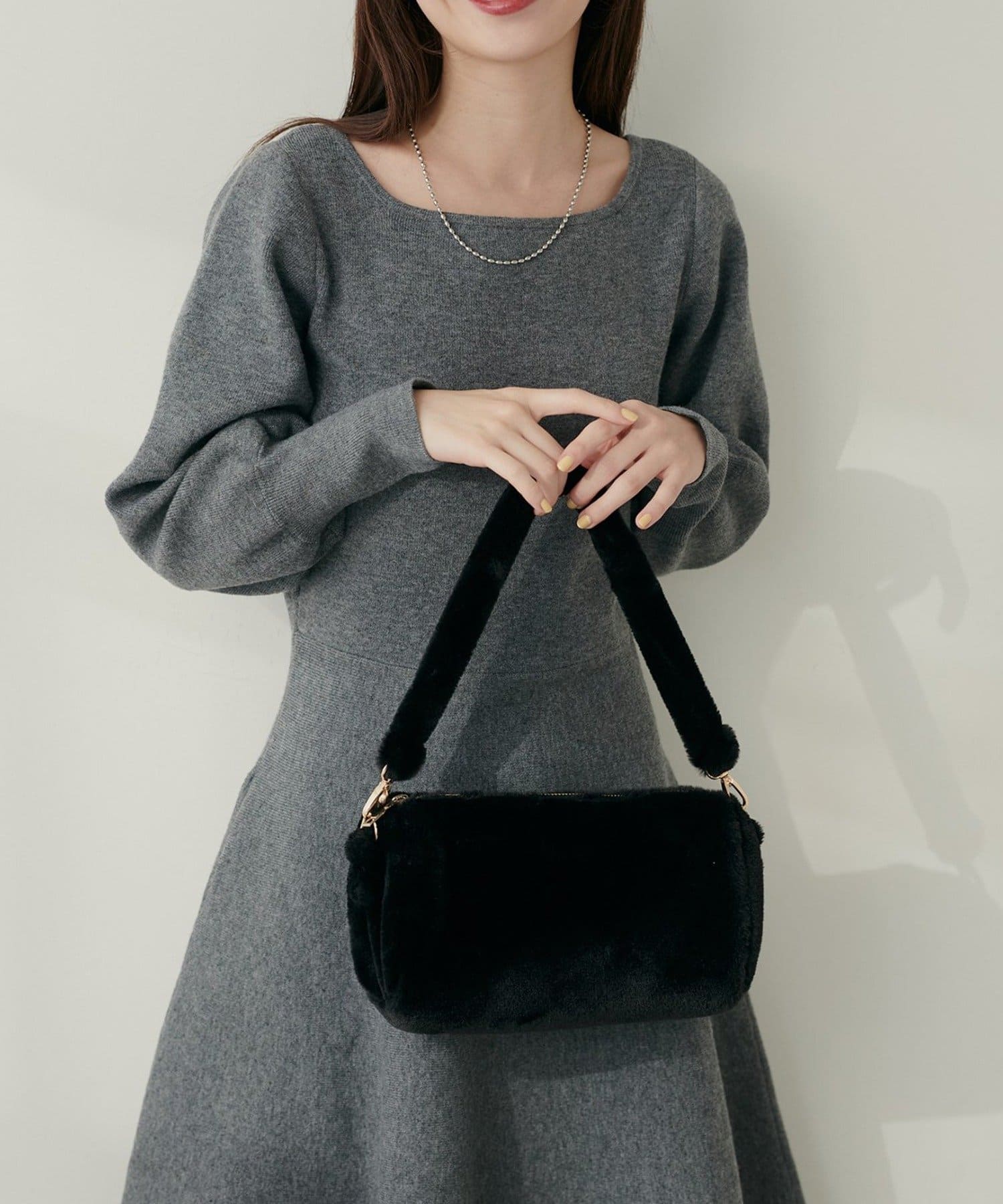 NICE CLAUP / OLIVE des OLIVE OUTLET(ナイスクラップ  / オリーブ デ オリーブ アウトレット) 【natural couture】ファーミニバッグ