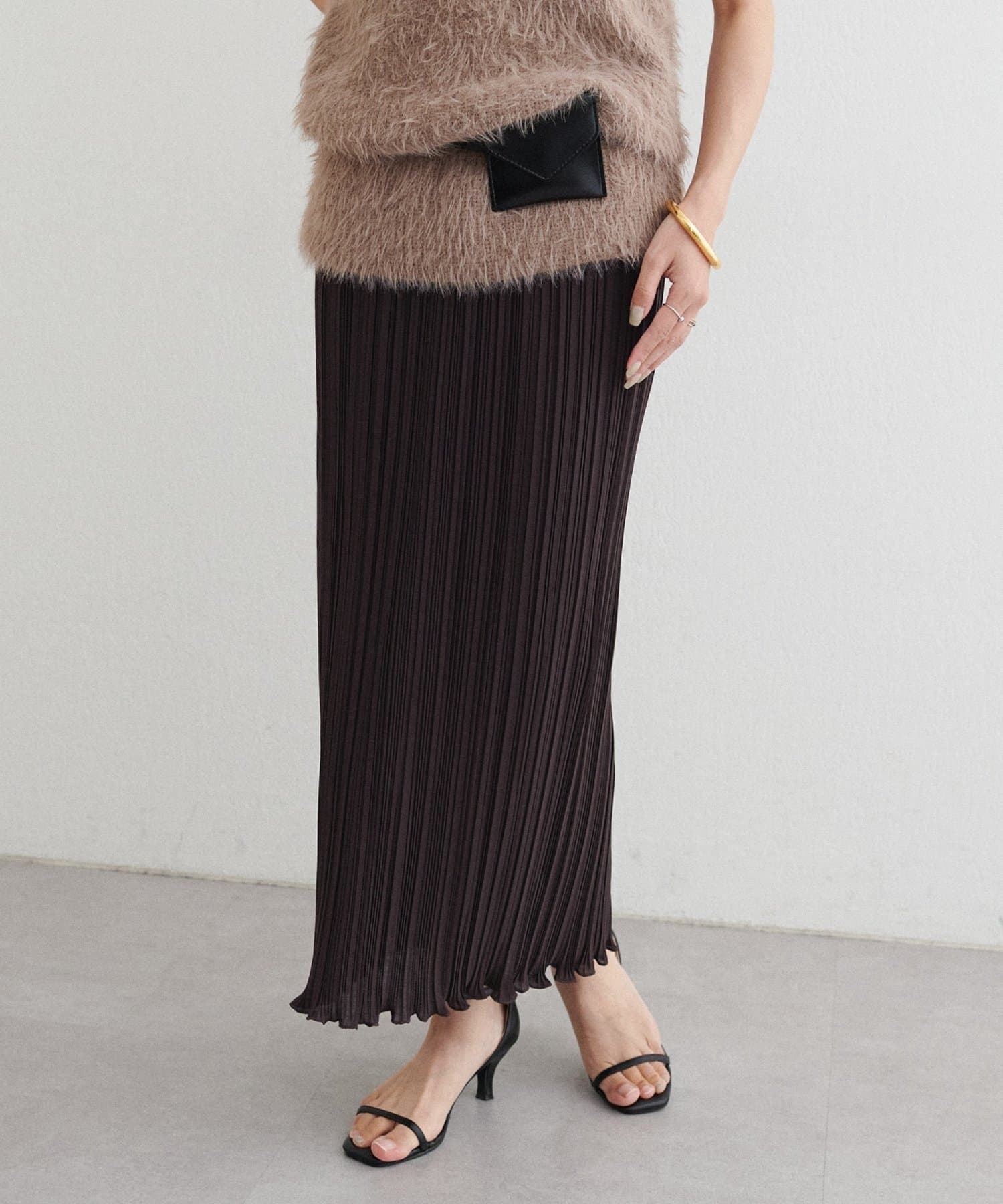 NICE CLAUP / OLIVE des OLIVE OUTLET(ナイスクラップ  / オリーブ デ オリーブ アウトレット) 【LARUTA】プリーツタイトスカート