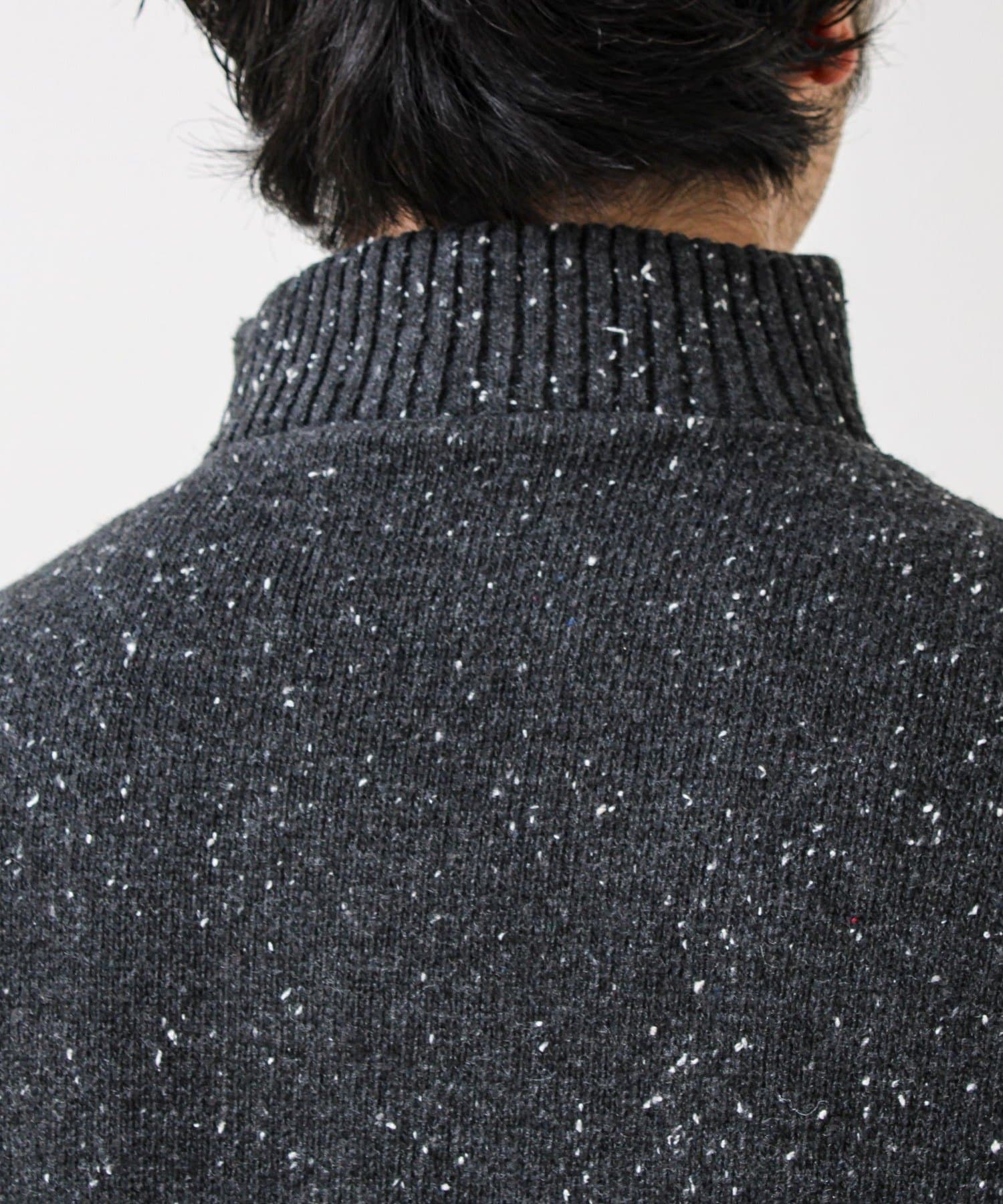 FREDY & GLOSTER(フレディ アンド グロスター) 【冬の大人レイヤードに】ネップハーフジッププルオーバー