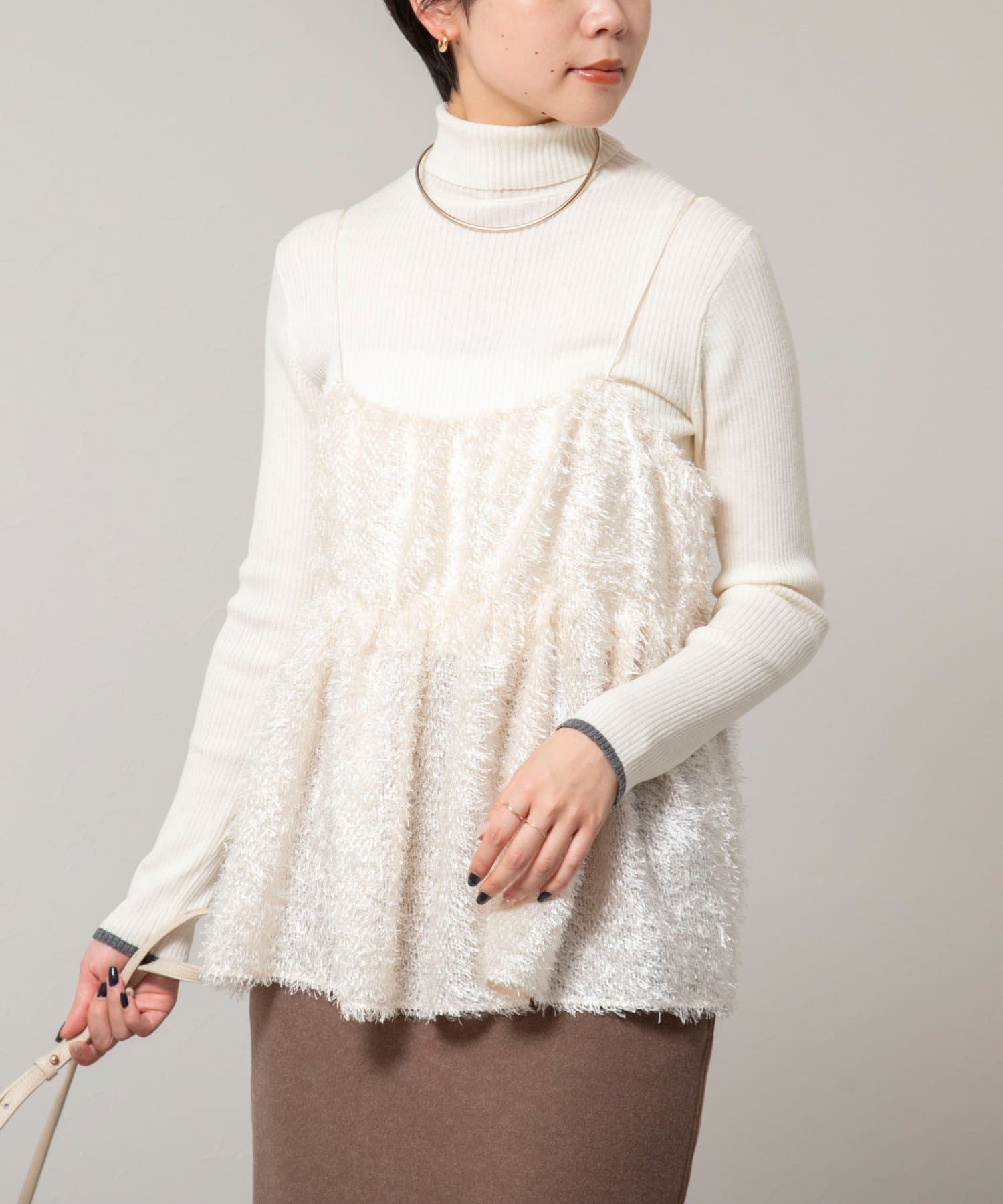 NOLLEY'S(ノーリーズ) ウォッシャブルカットジャガードビスチェ