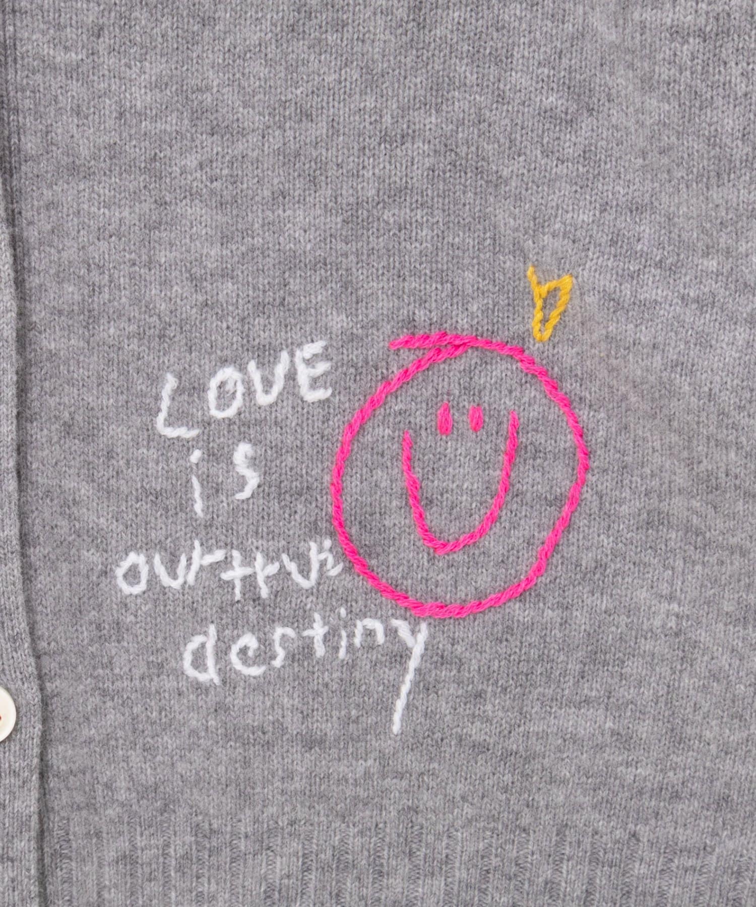 NOLLEY'S(ノーリーズ) 《手洗い可能》ハンド刺繍Vネックカーディガン