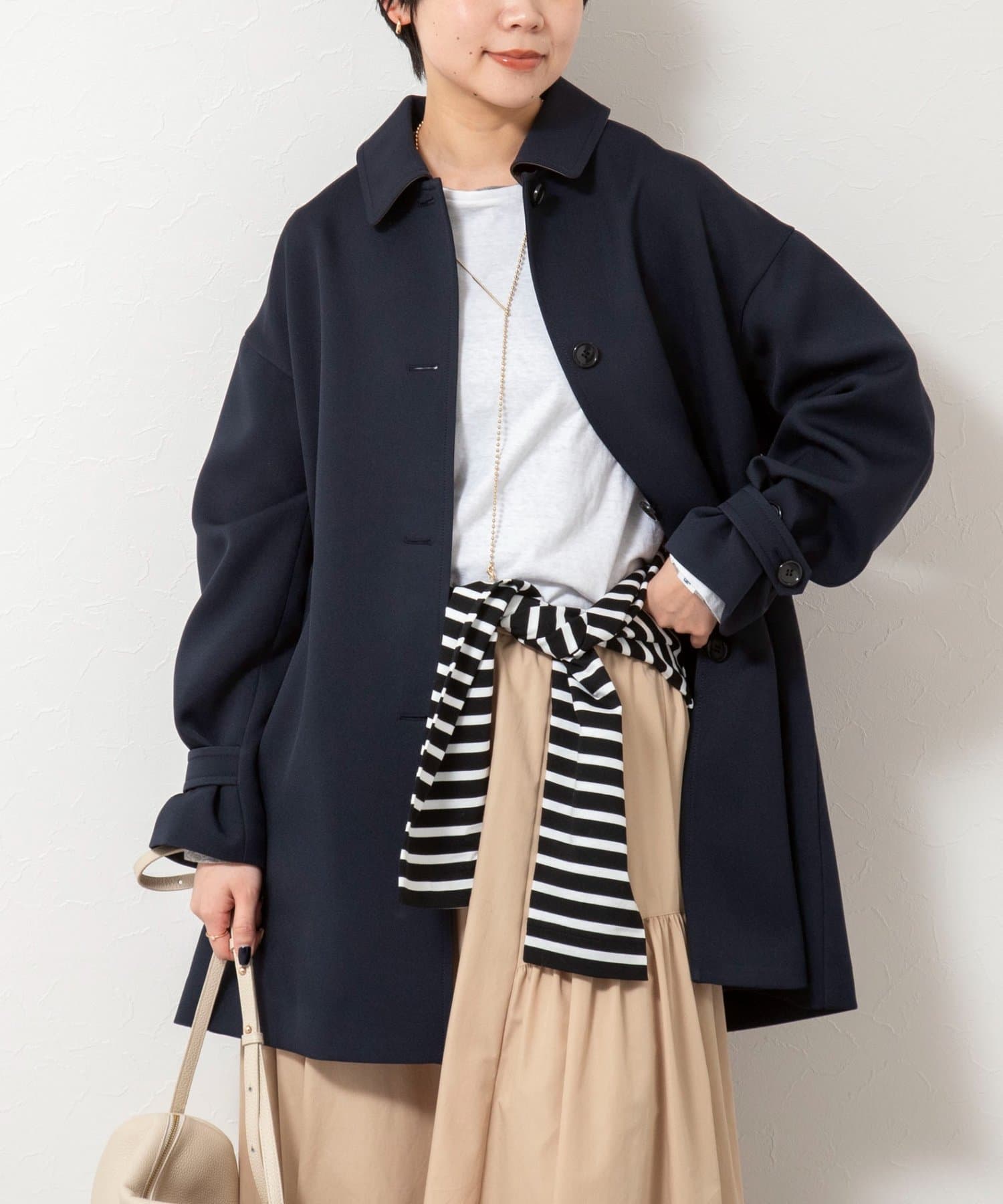 NOLLEY'S(ノーリーズ) ウォッシャブルトリプルクロス3WAYステンカラーコート