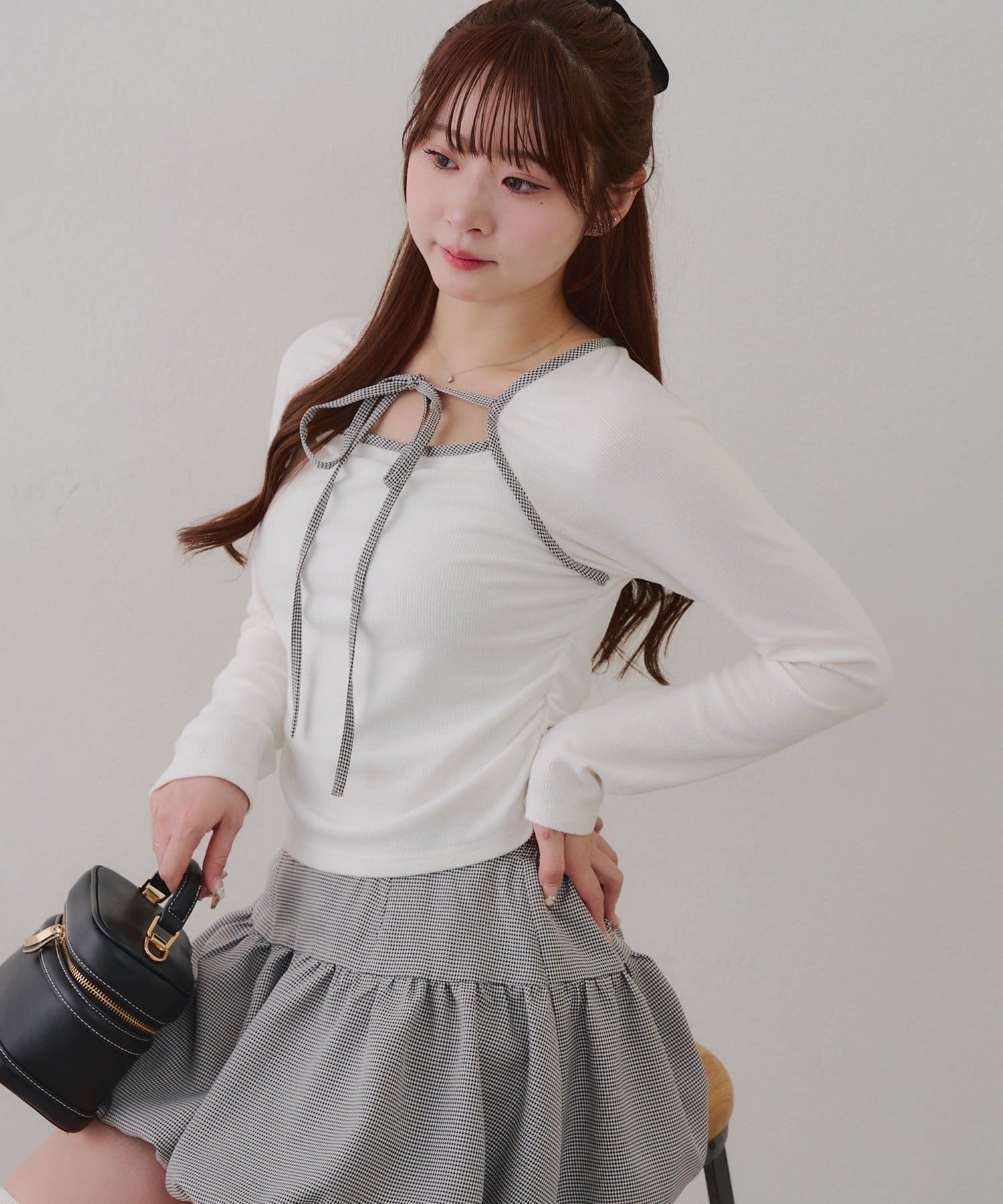 Remind me and forever(リマインドミーアンドフォーエバー) 【2026SS】マルチwayトップス+バルーンミニスカートセットアップ