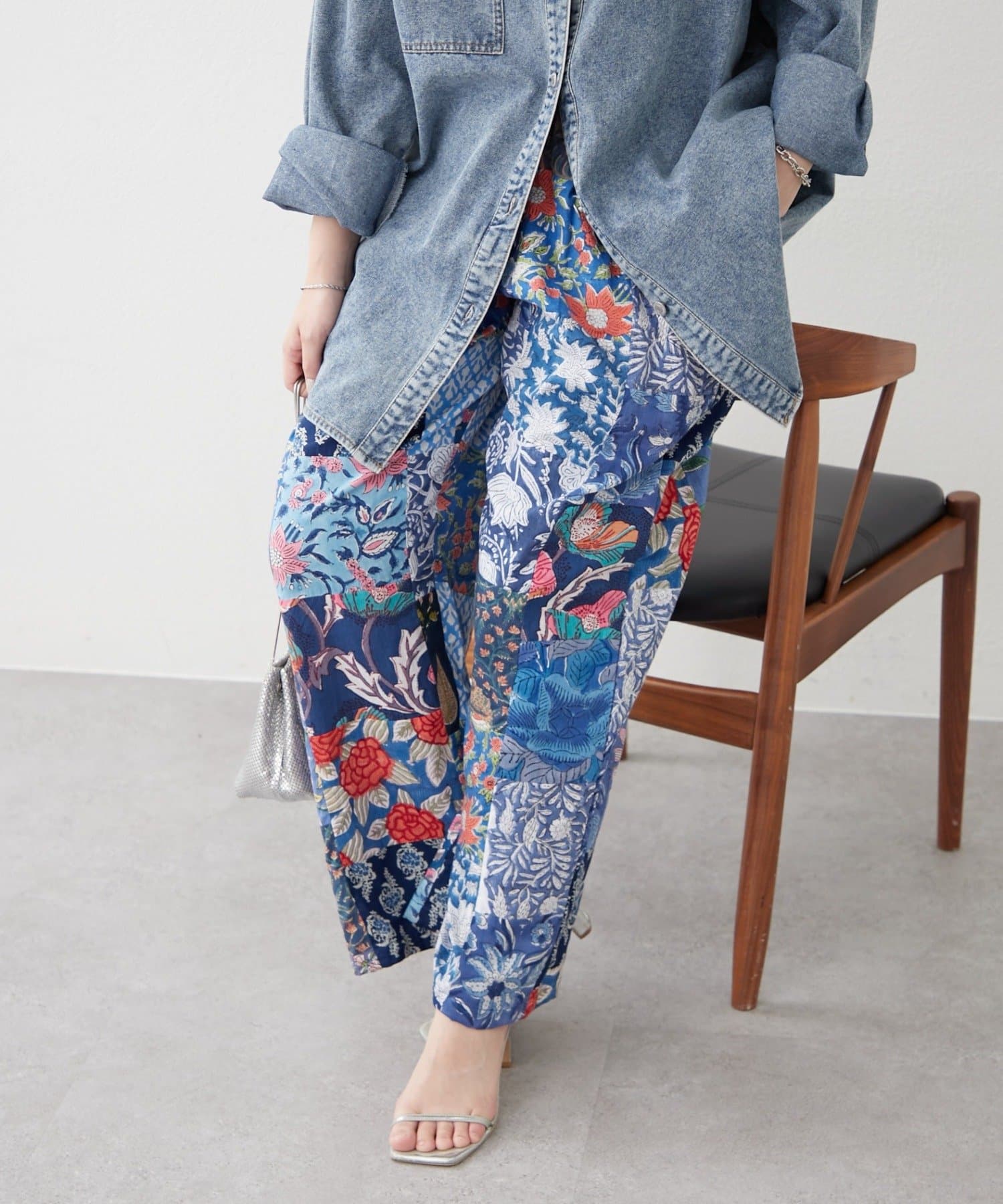 Remind me and forever(リマインドミーアンドフォーエバー) 【nane】【India series】パッチワークイージーパンツ