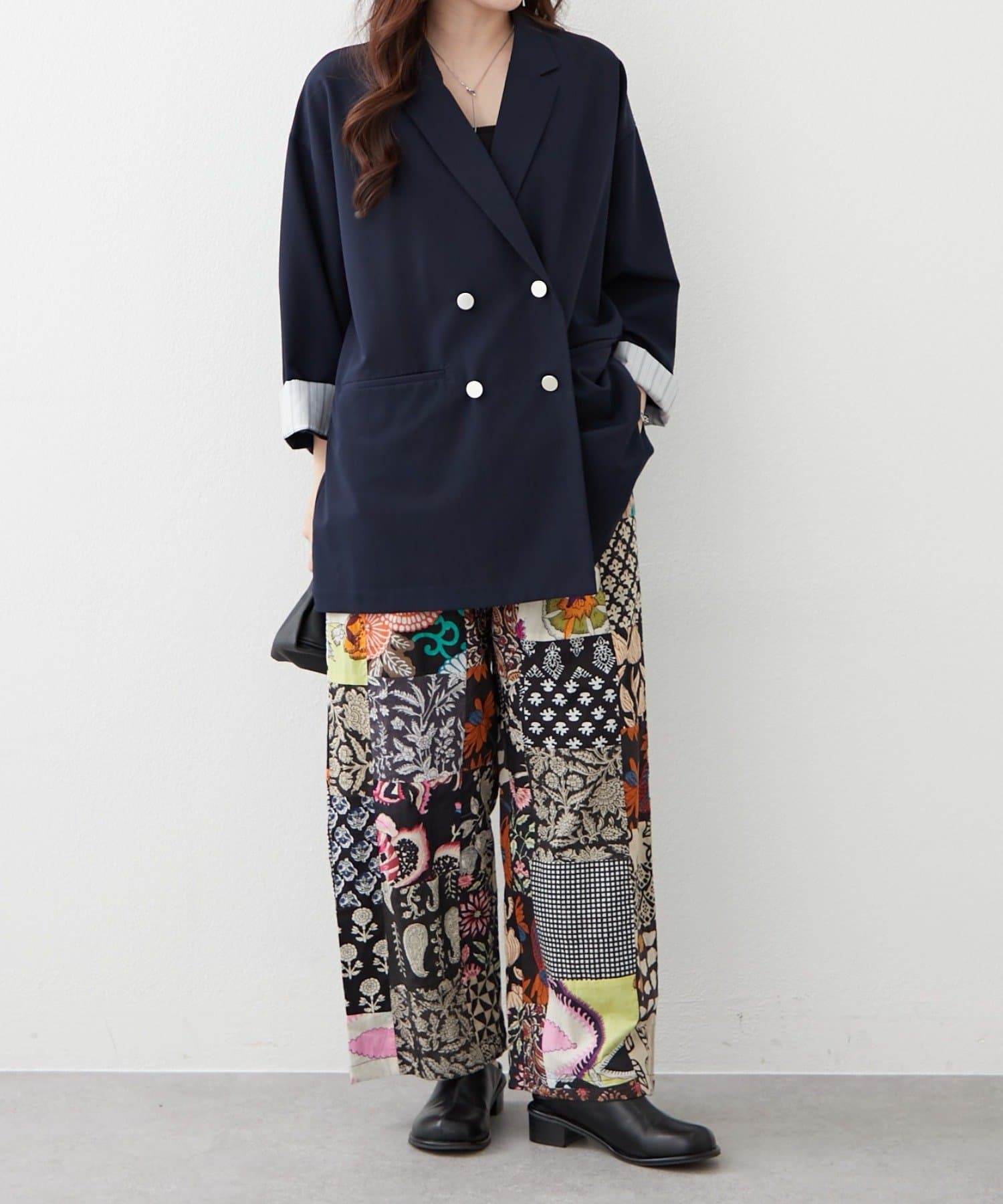 Remind me and forever(リマインドミーアンドフォーエバー) 【nane】【India series】パッチワークイージーパンツ