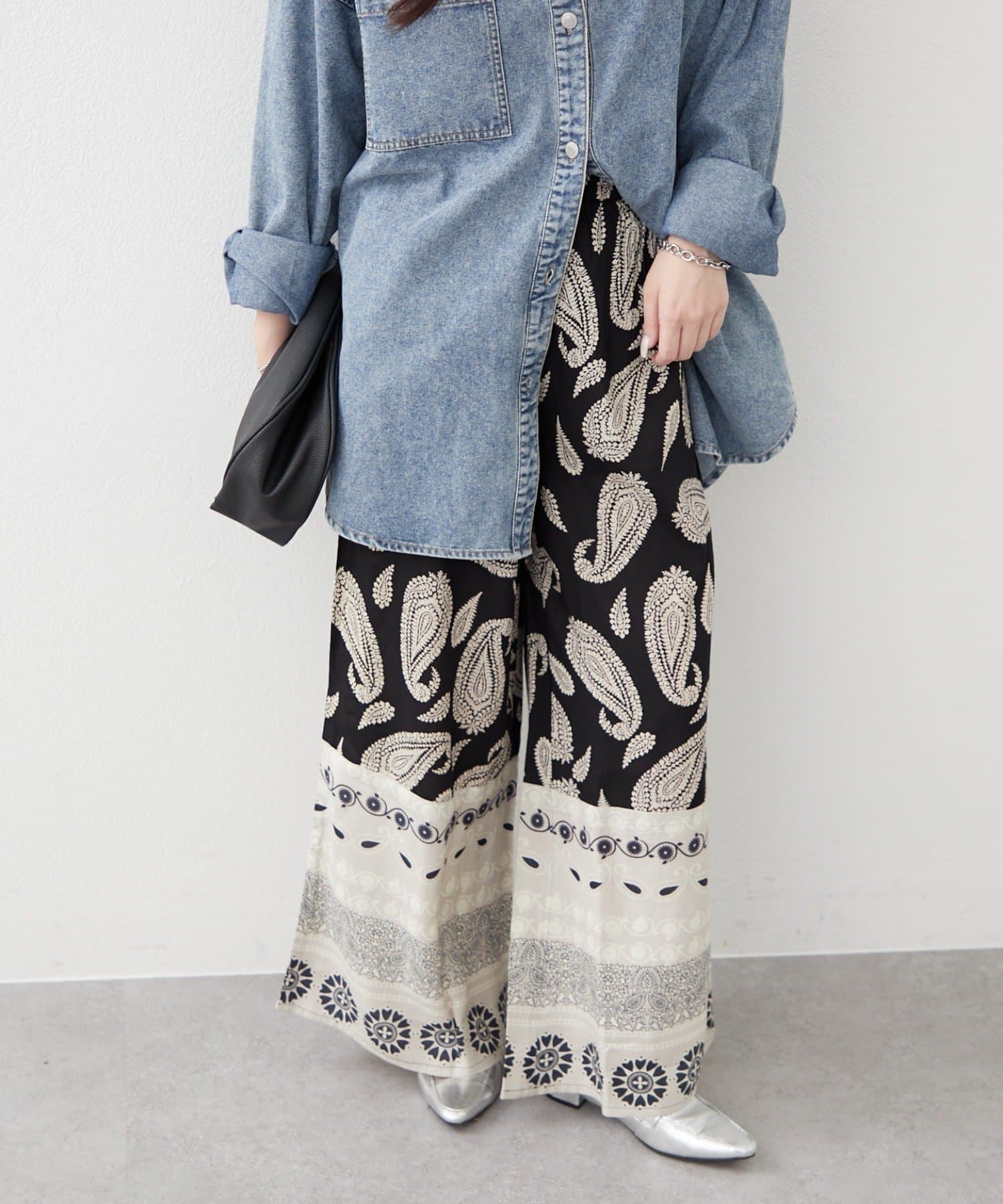 Remind me and forever(リマインドミーアンドフォーエバー) 【nane】エスニック柄イージーパンツ