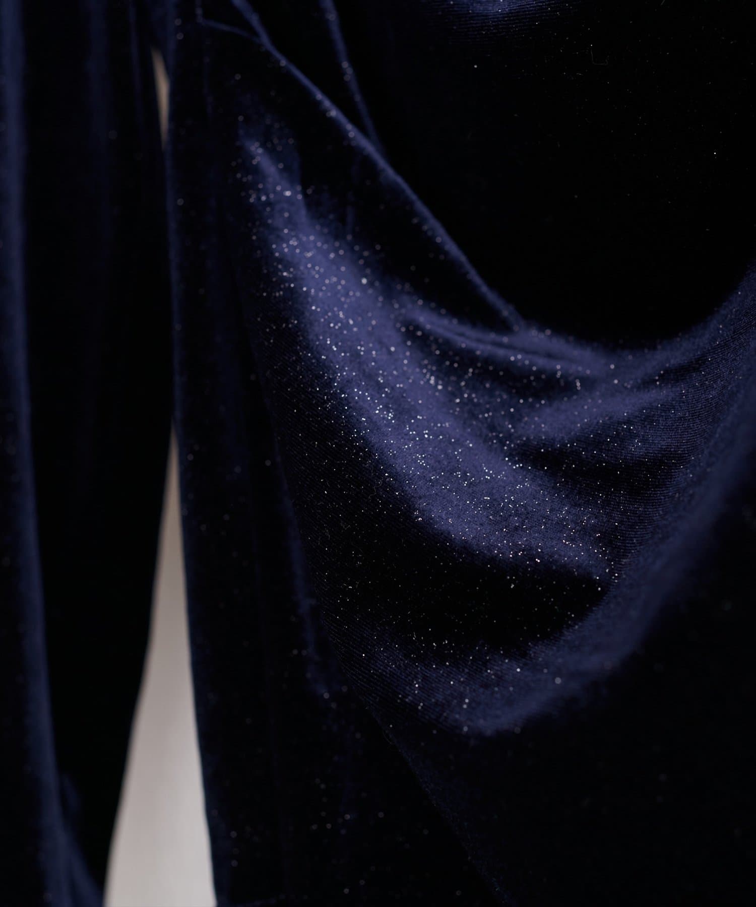 natural couture(ナチュラルクチュール) ラメベロアドレーププルオーバー