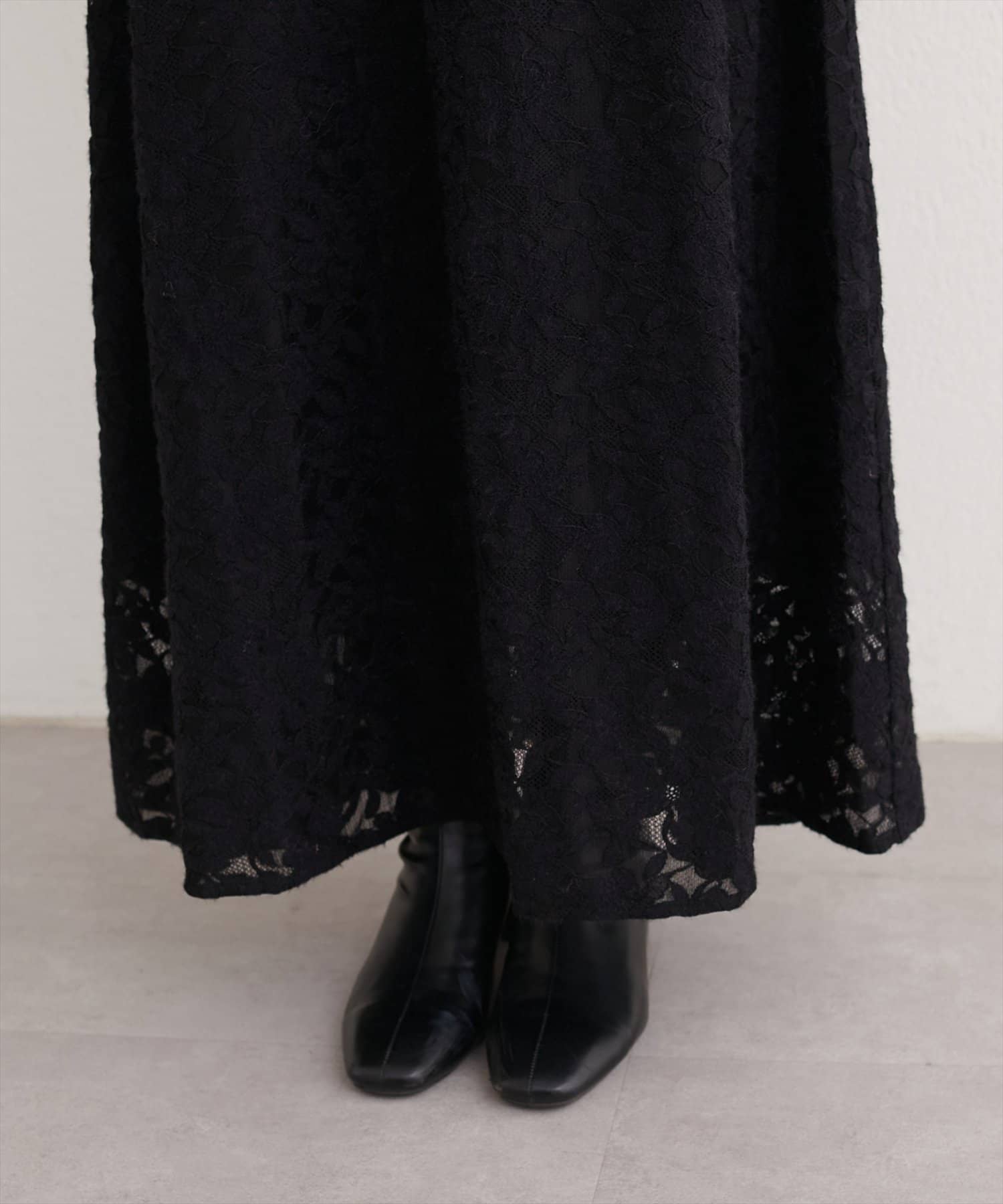 natural couture(ナチュラルクチュール) 起毛レーススカート