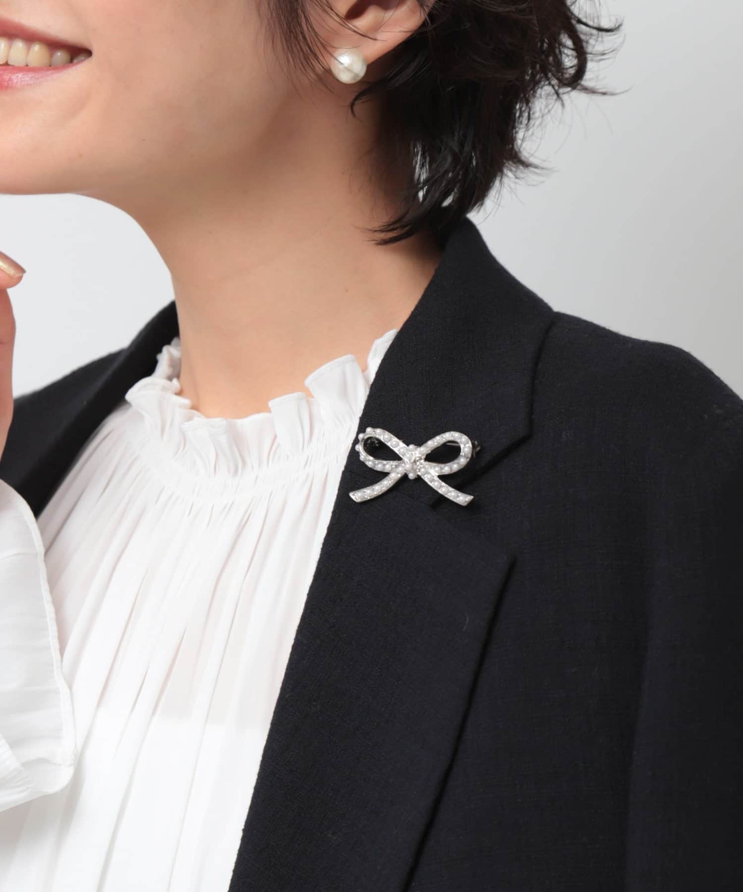 NOLLEY'S(ノーリーズ) 【NOLLEYS goods】リボンパールブローチ