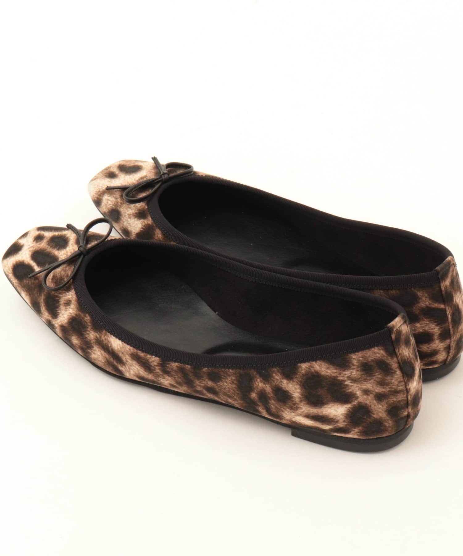 NOLLEY'S(ノーリーズ) 【NOLLEYS/ノーリーズ】スクエアトゥレオパードバレエシューズ