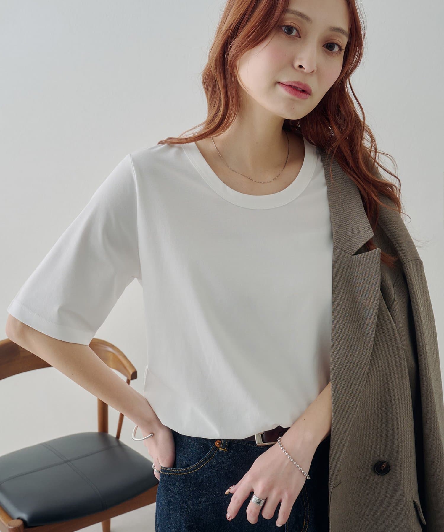 DISCOAT(ディスコート) 【Noka】接触冷感Uネック半袖T