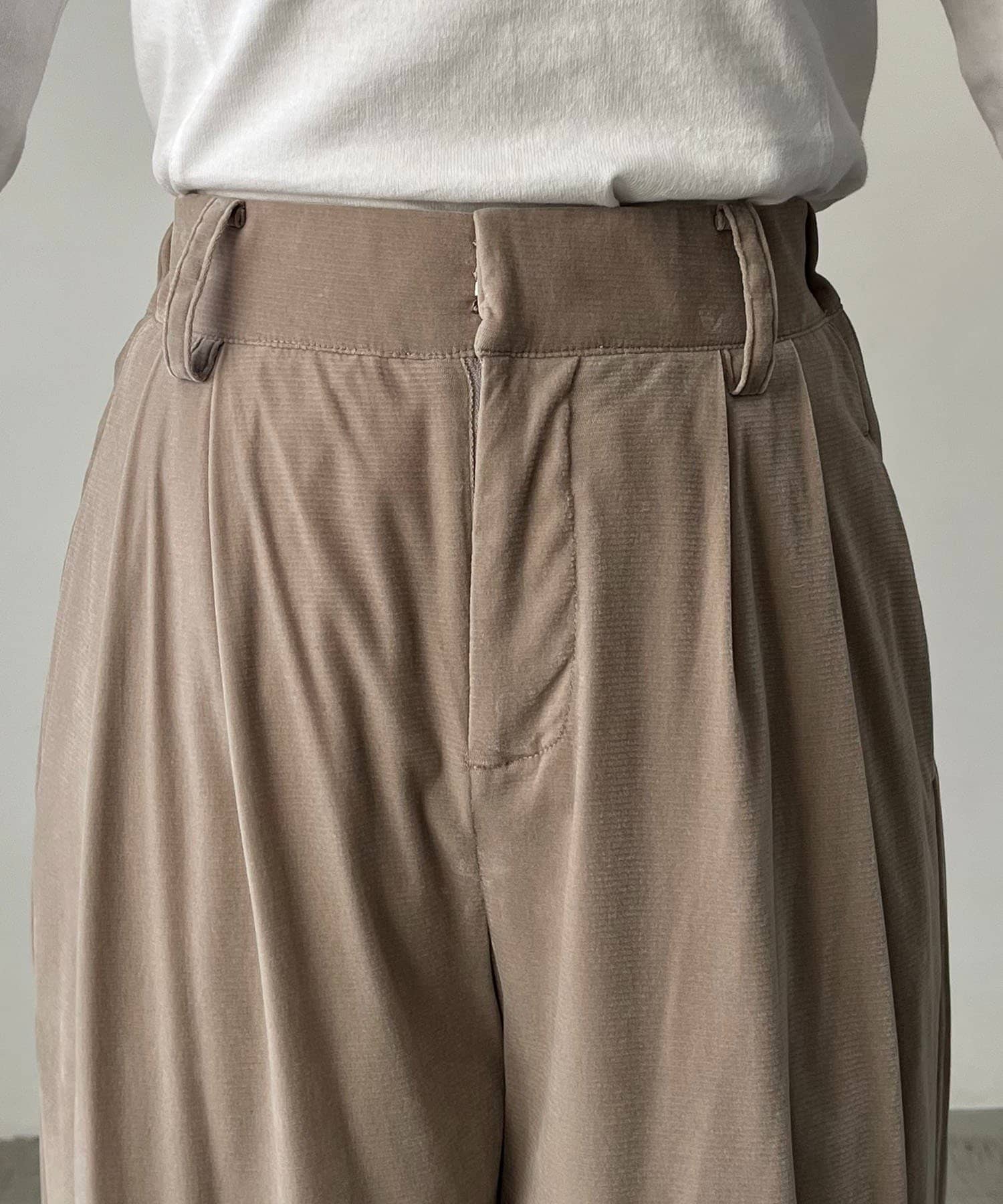 CAPRICIEUX LE'MAGE(カプリシュレマージュ) ベロアワイドパンツ