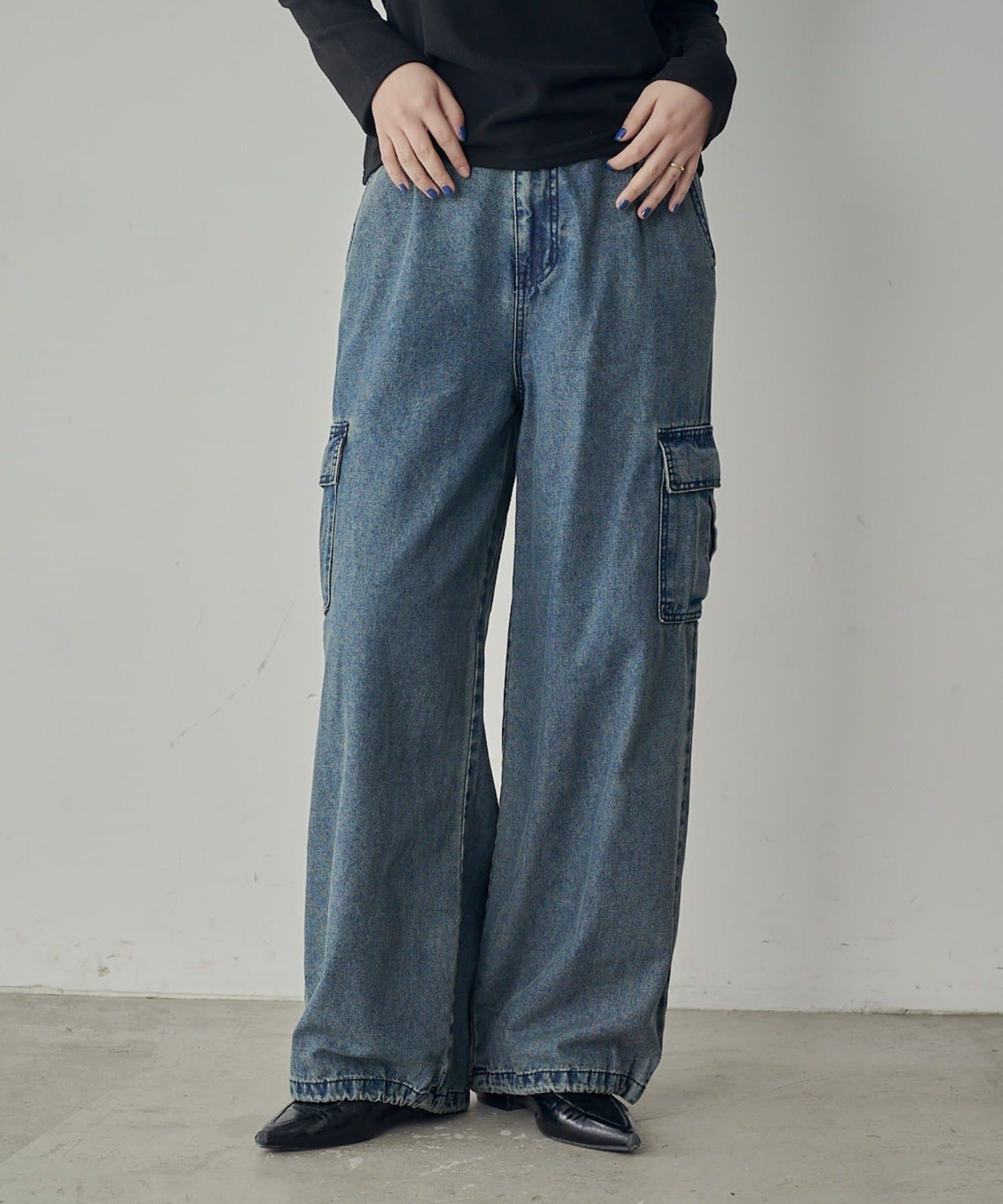 -goocy-(グーシー) デニムカーゴパンツ