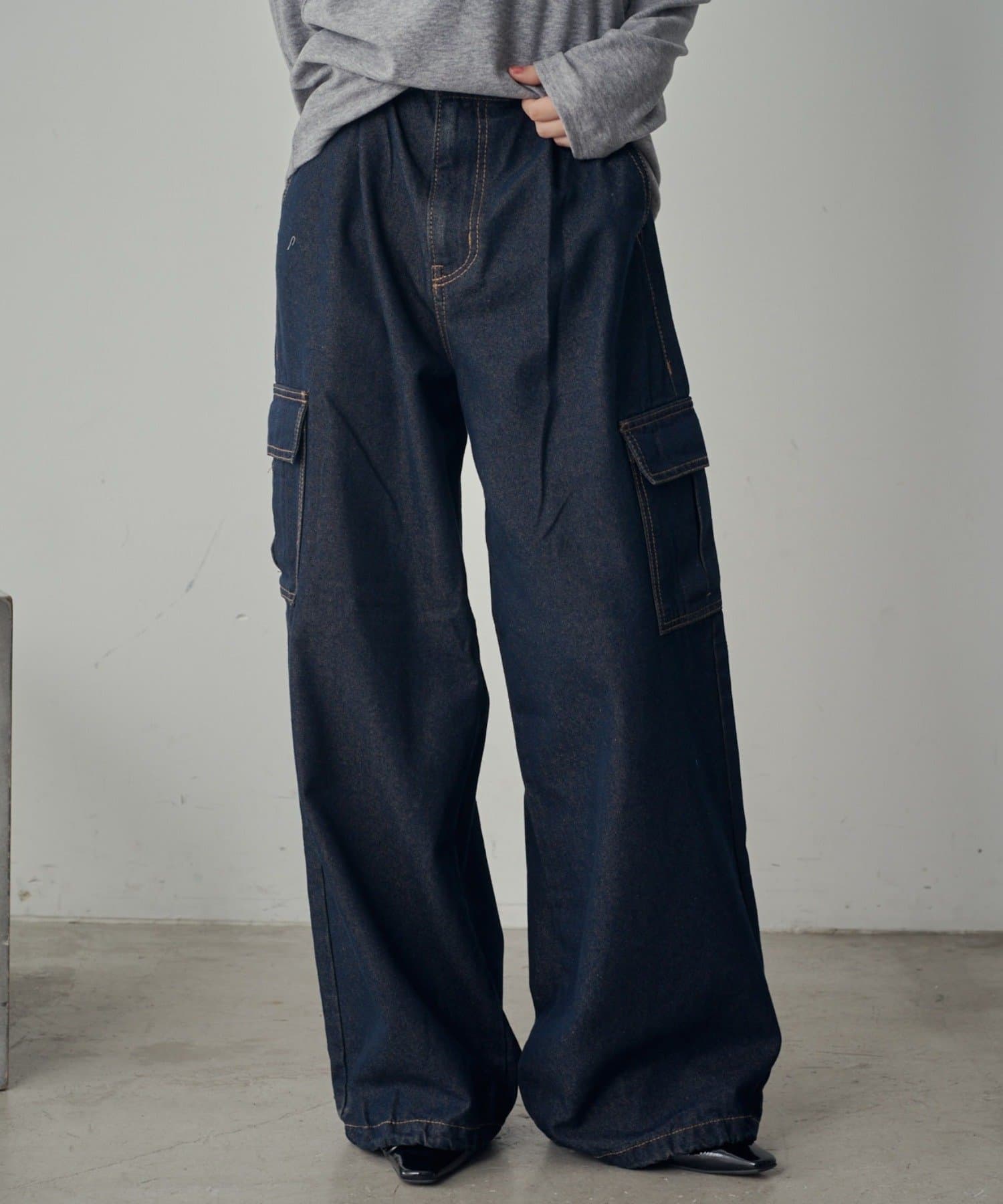 -goocy-(グーシー) デニムカーゴパンツ