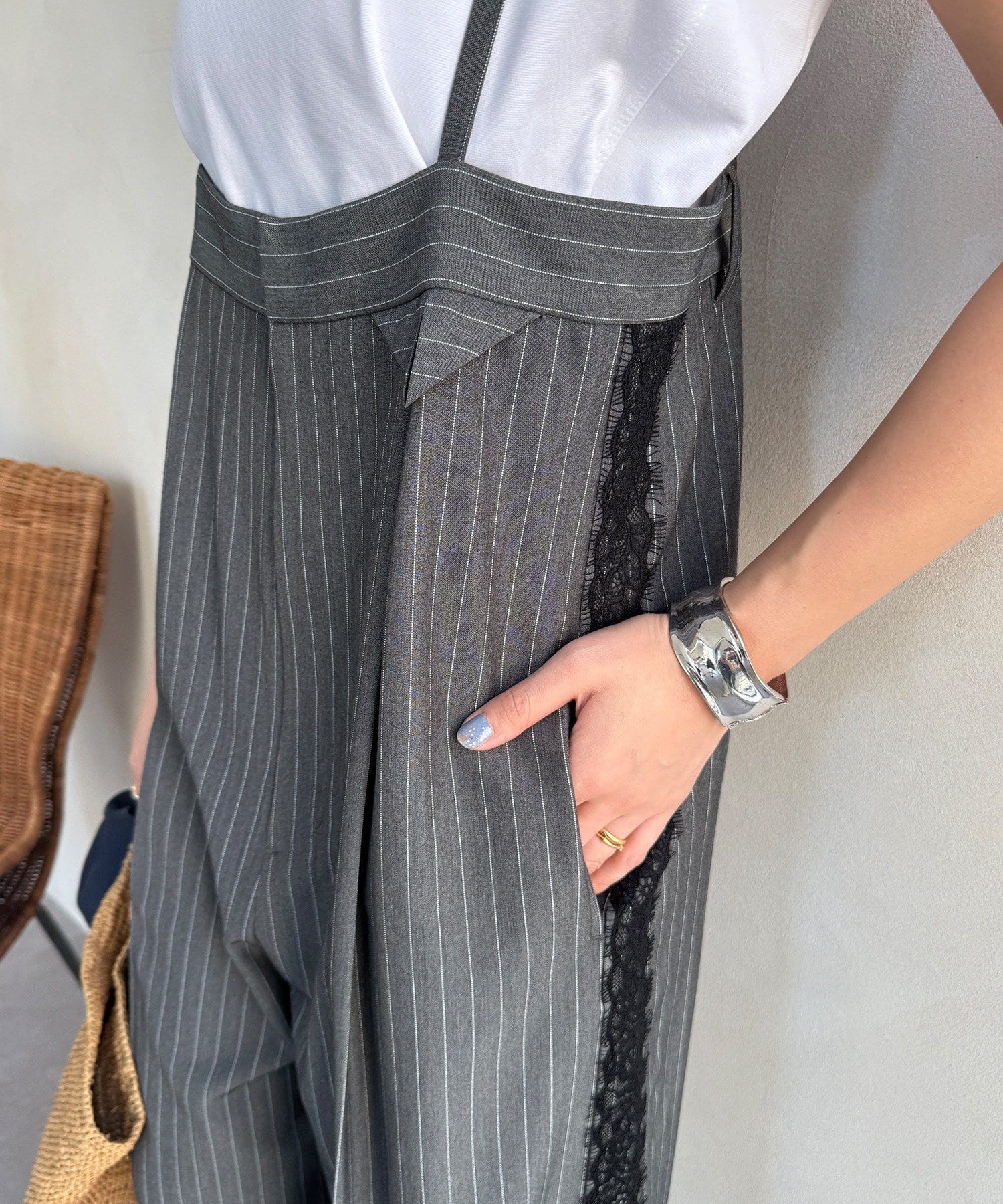 DOUDOU(ドゥドゥ) 【WEB限定】ハイウエストサロペット