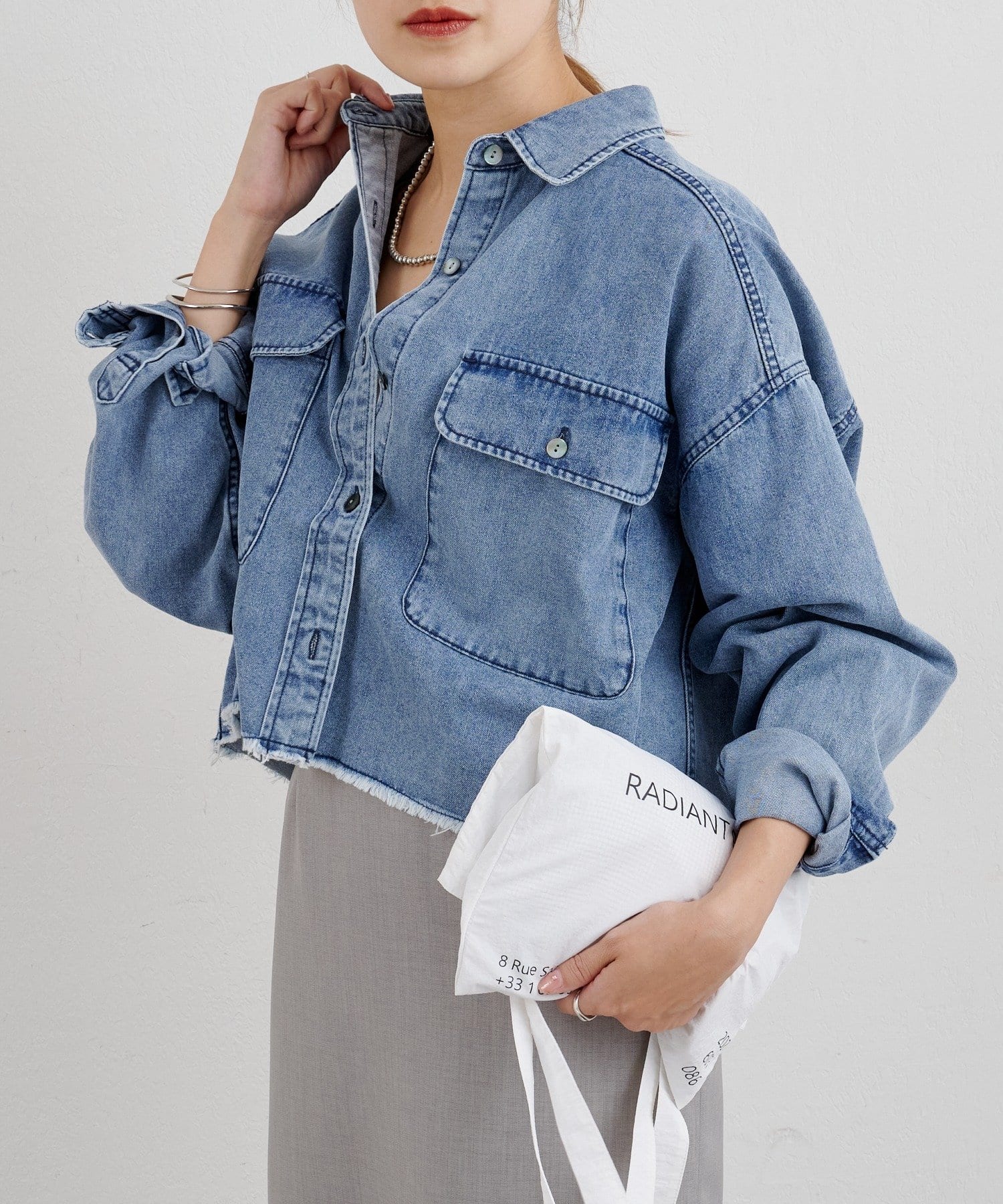 SHENERY(シーナリー) 【26SS予約】デニムオーバーショートシャツ