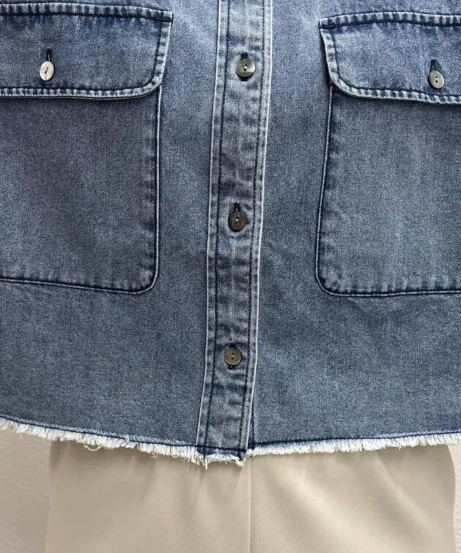 SHENERY(シーナリー) 【26SS予約】デニムオーバーショートシャツ