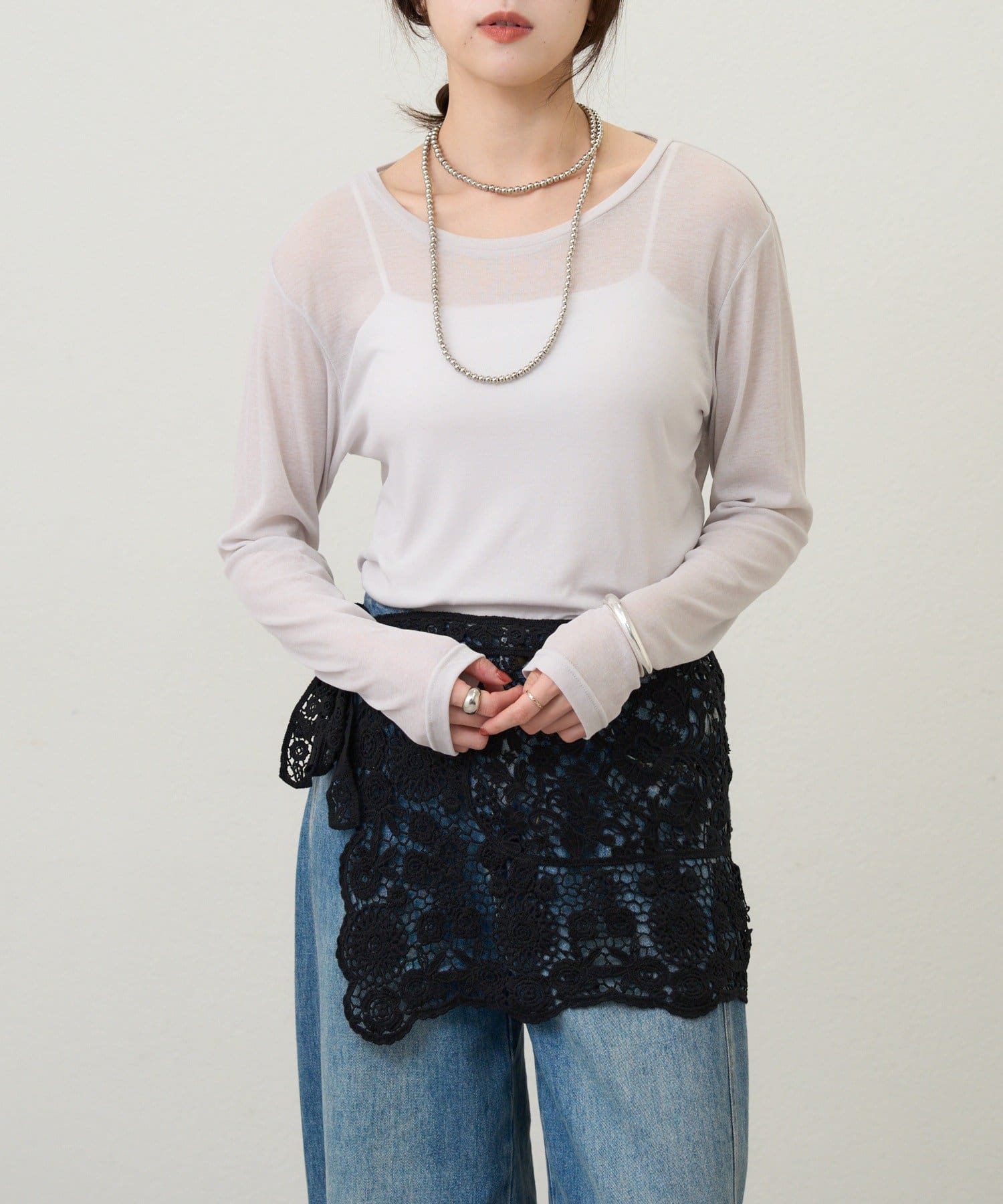 SHENERY(シーナリー) 【26SS予約】ベーシックシアーロンTEE