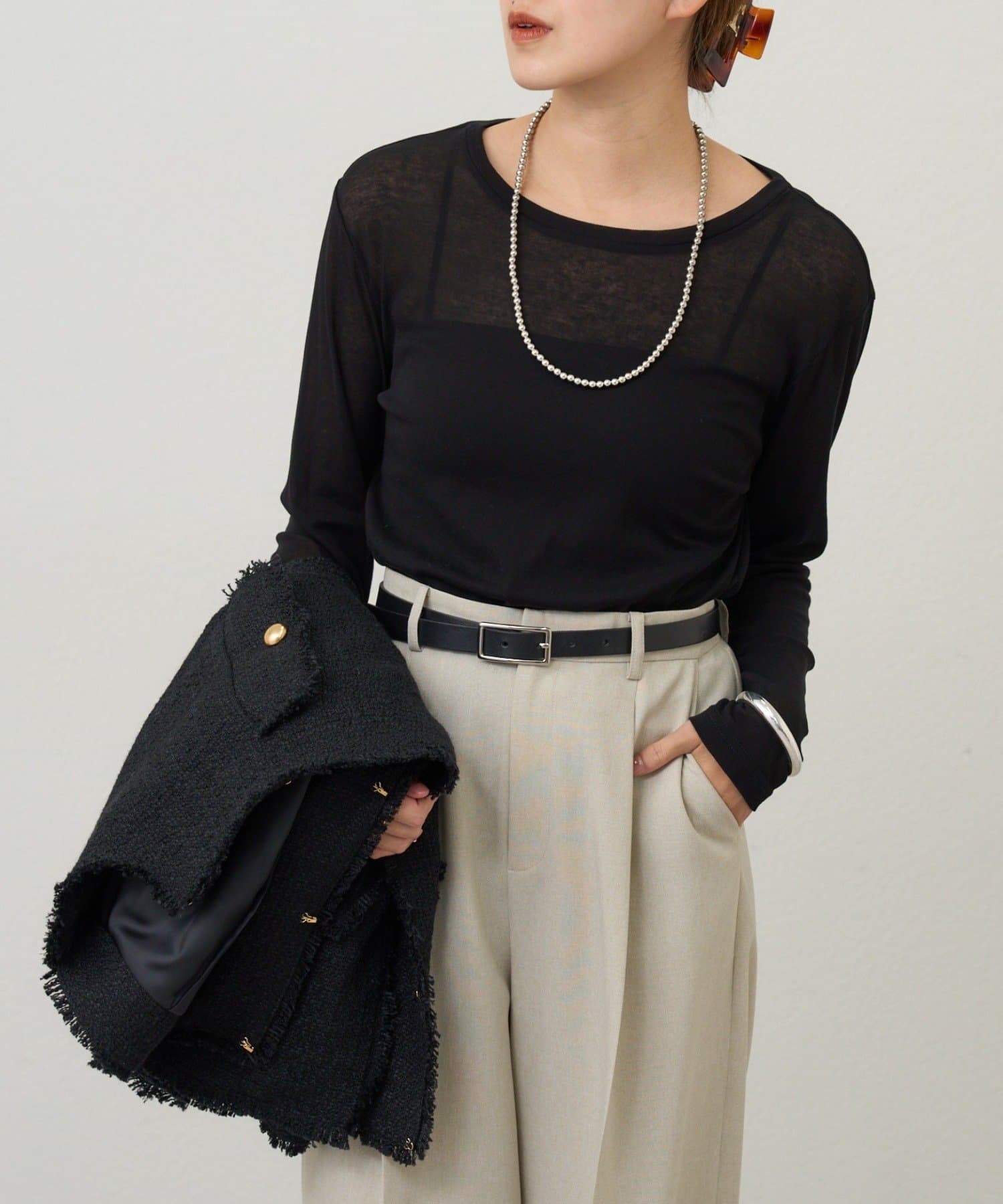 SHENERY(シーナリー) 【26SS予約】ベーシックシアーロンTEE