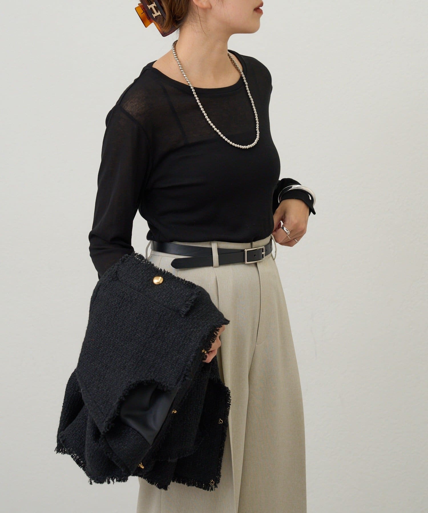 SHENERY(シーナリー) 【26SS予約】ベーシックシアーロンTEE