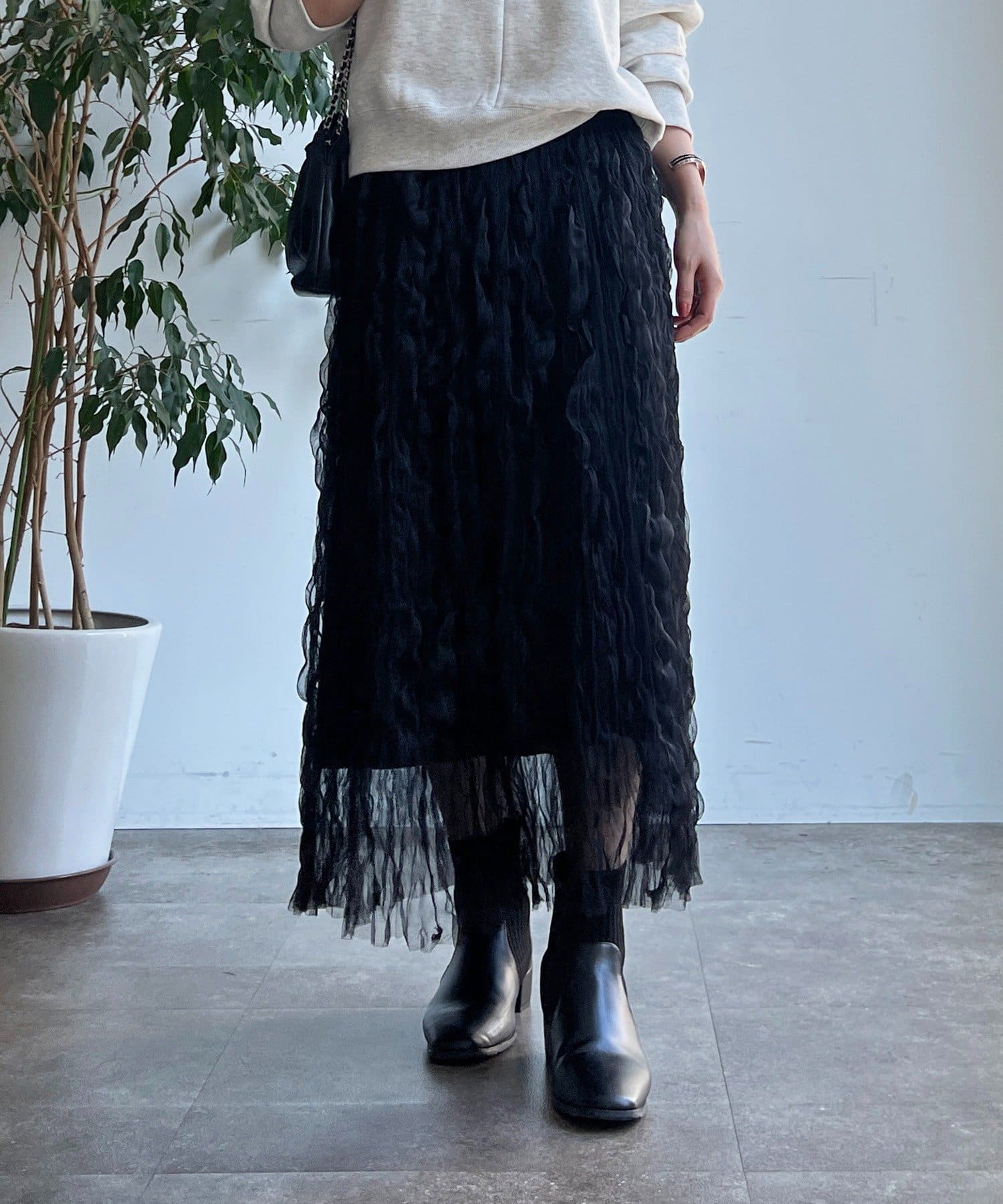 Croisiere(クロジエール) クリンクルチュールスカート