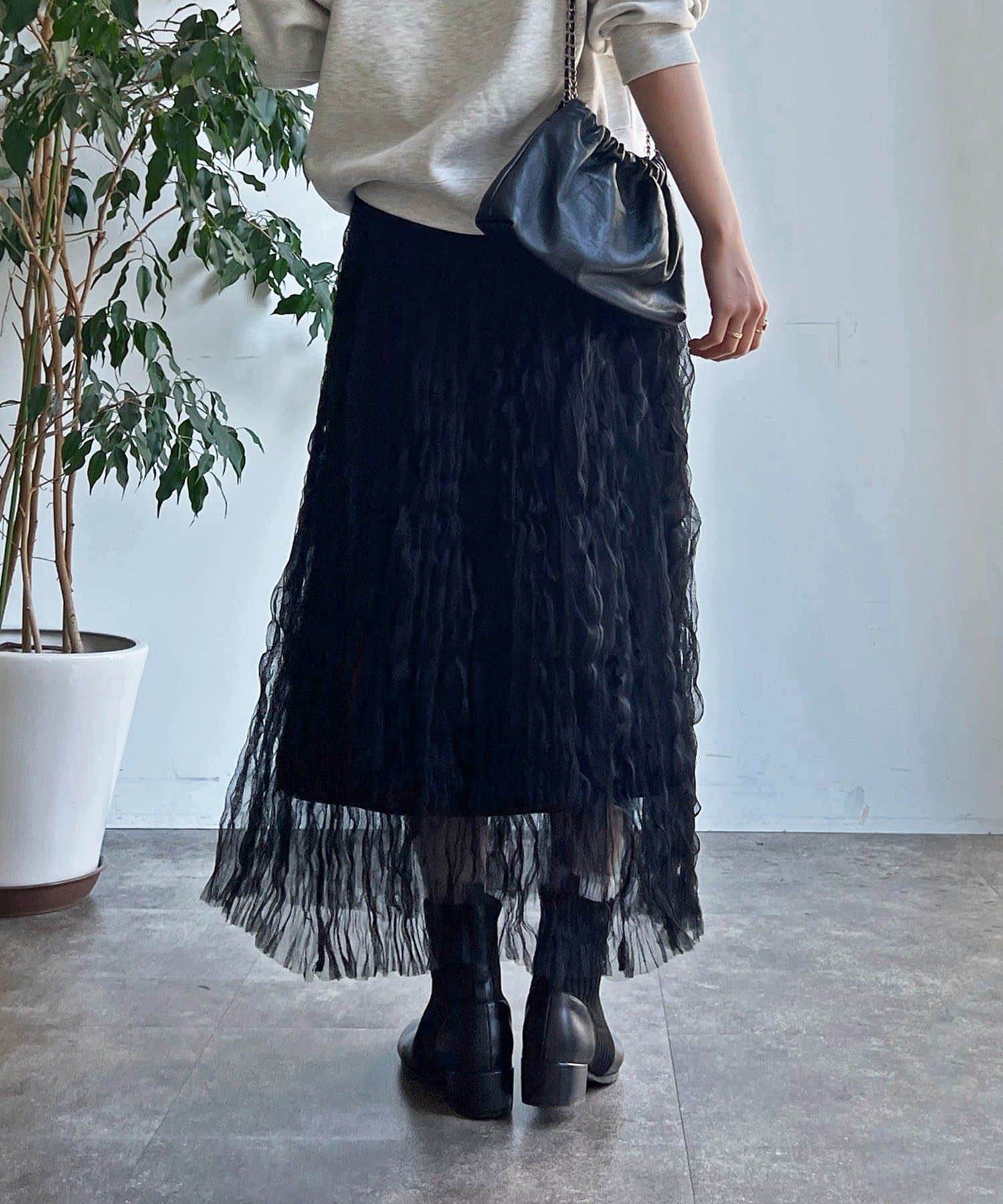 Croisiere(クロジエール) クリンクルチュールスカート