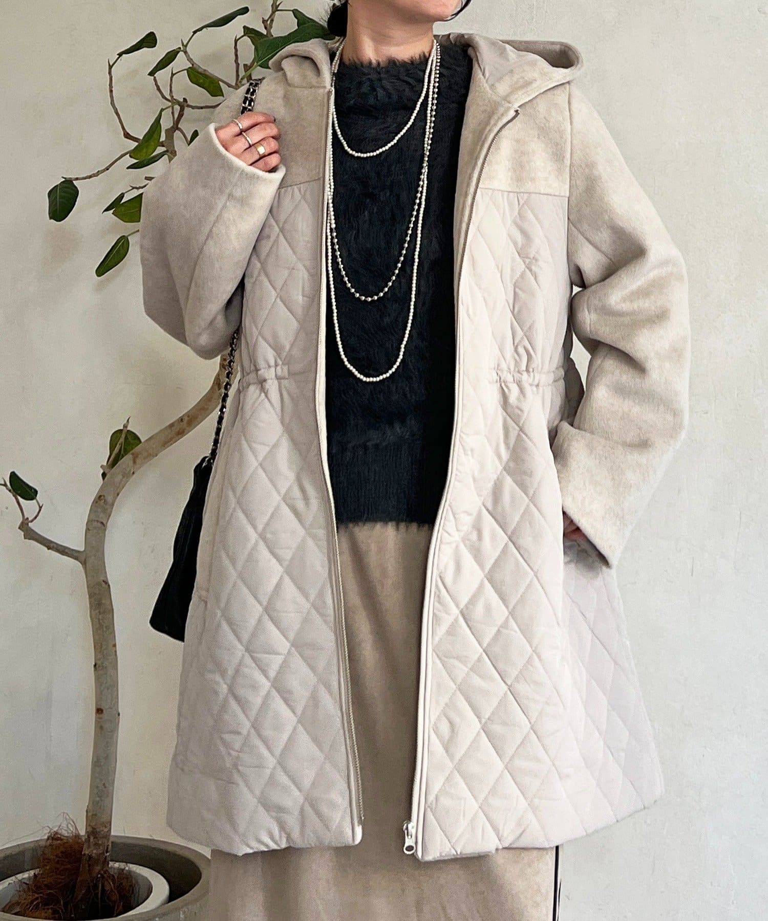 Croisiere(クロジエール) 異素材キルテイングコート