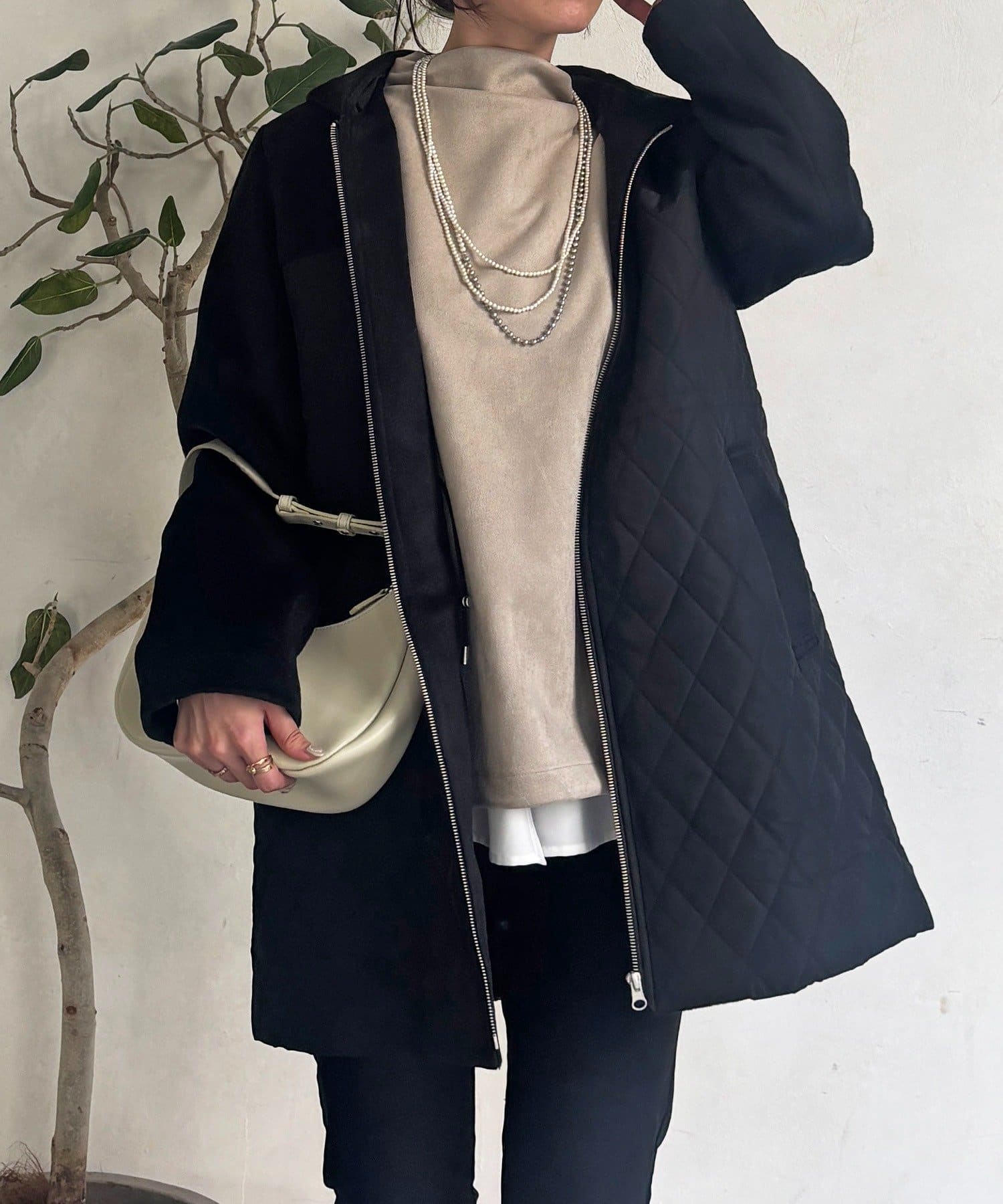 Croisiere(クロジエール) 異素材キルテイングコート