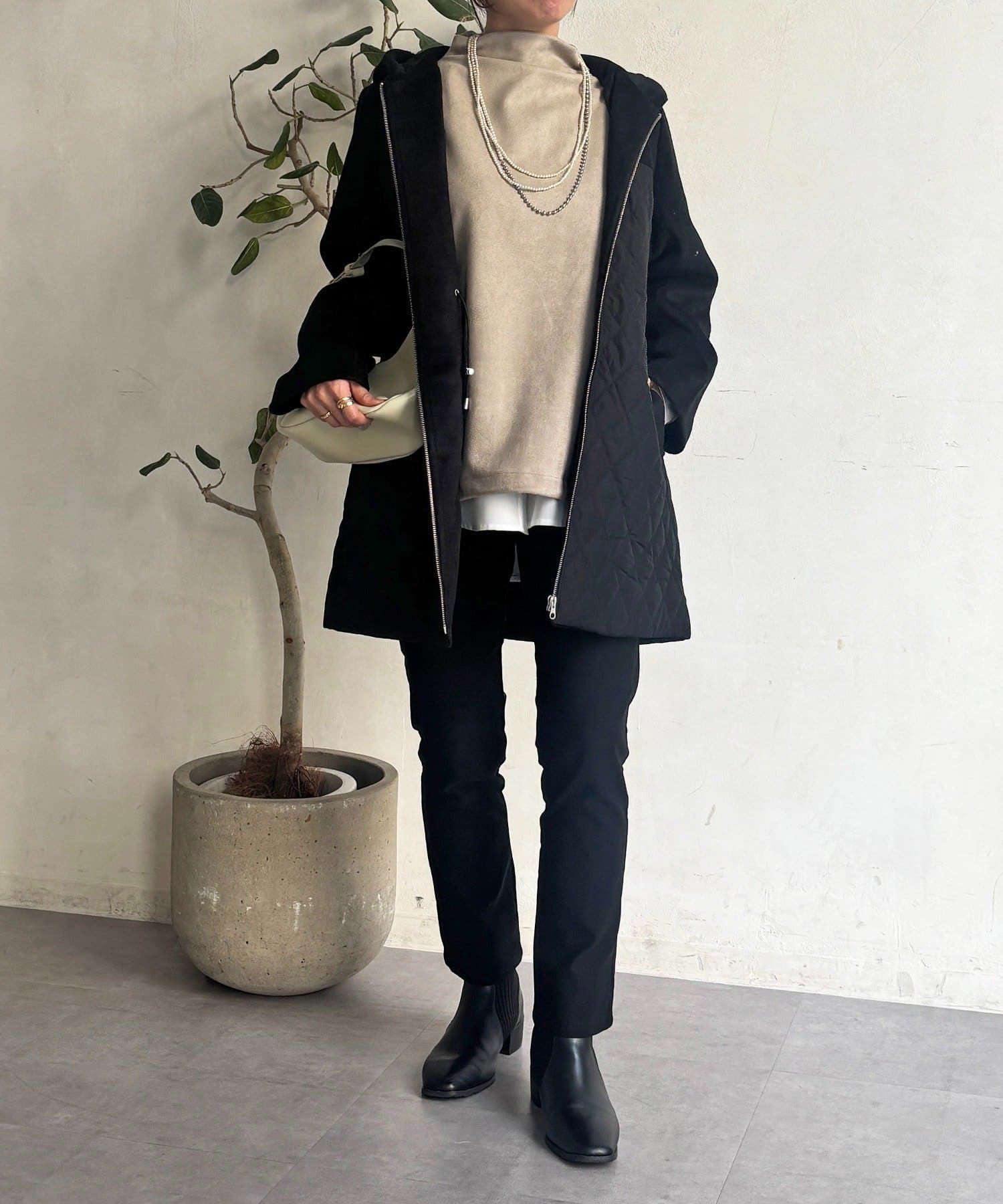 Croisiere(クロジエール) 異素材キルテイングコート