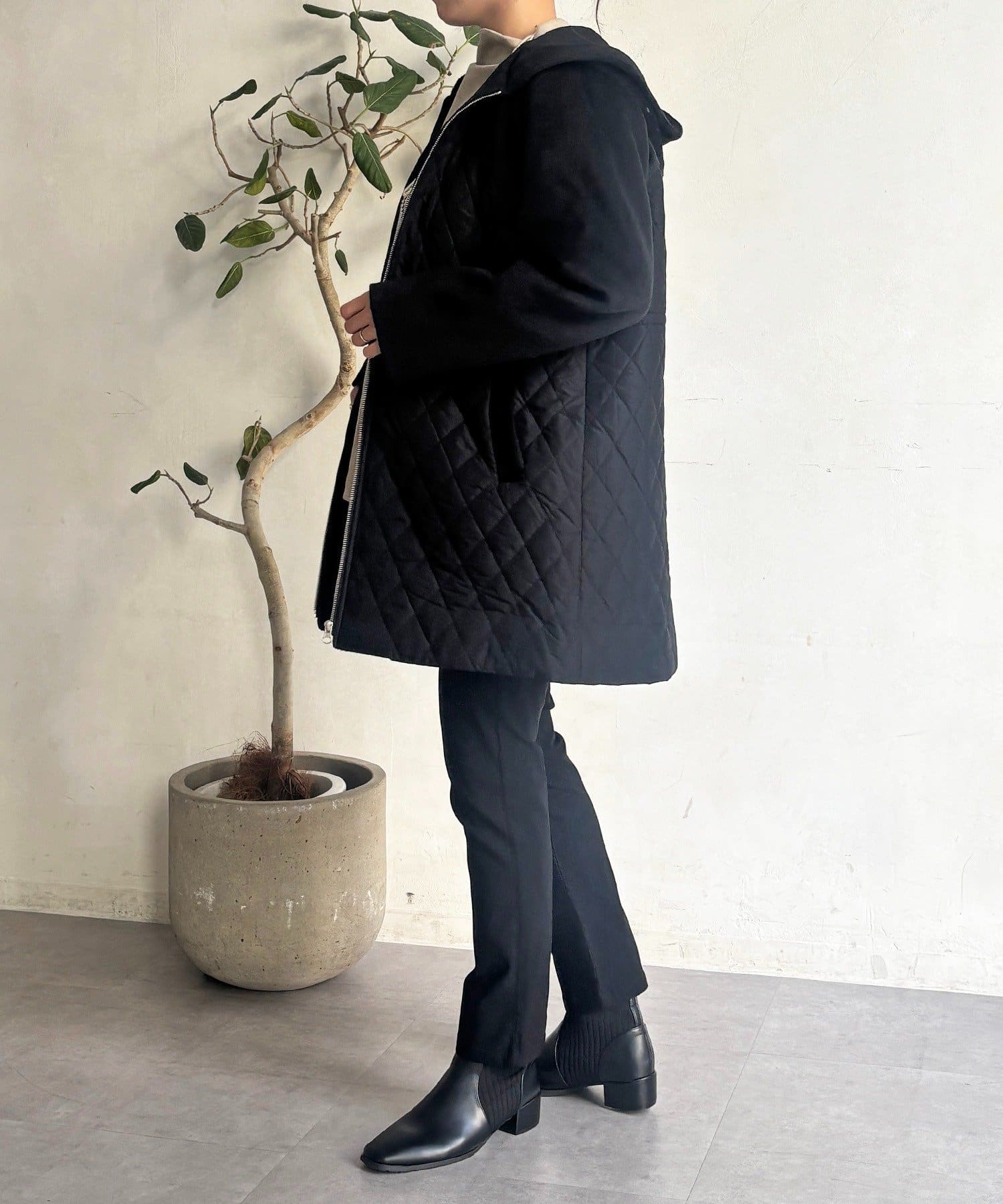 Croisiere(クロジエール) 異素材キルテイングコート