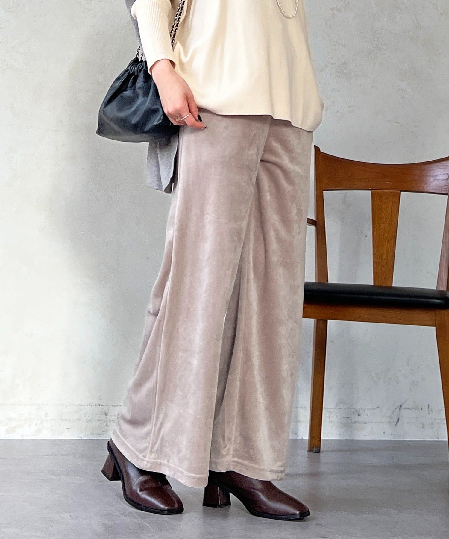 Croisiere(クロジエール) ベロアコールワイドパンツ