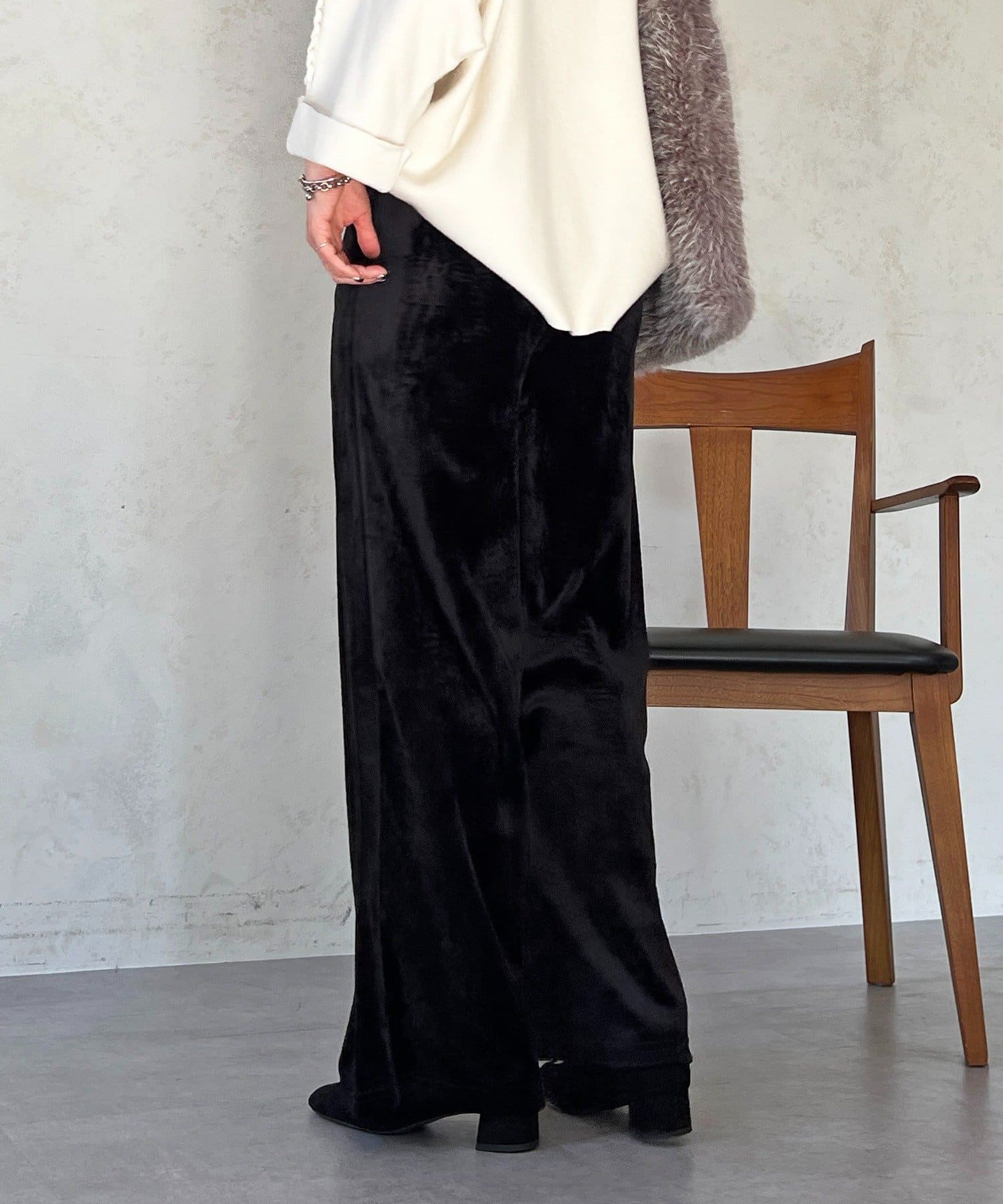 Croisiere(クロジエール) ベロアコールワイドパンツ