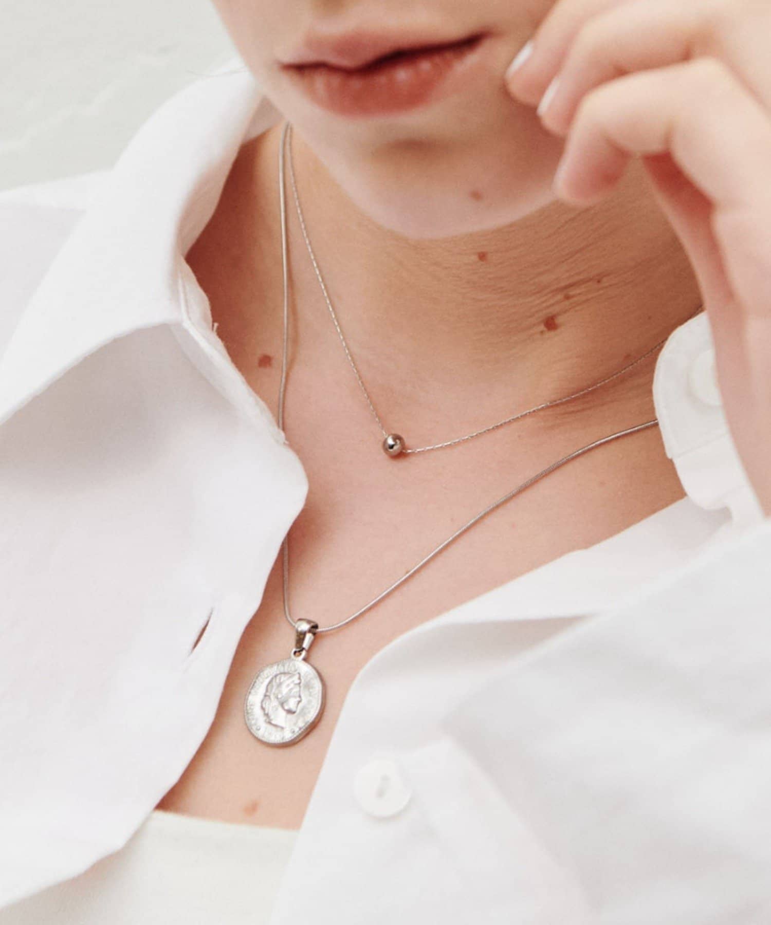 COLLAGE GALLARDAGALANTE(コラージュ ガリャルダガランテ) 【Sivelle./シヴェル】スモールボールショートネックレス/ステンレス