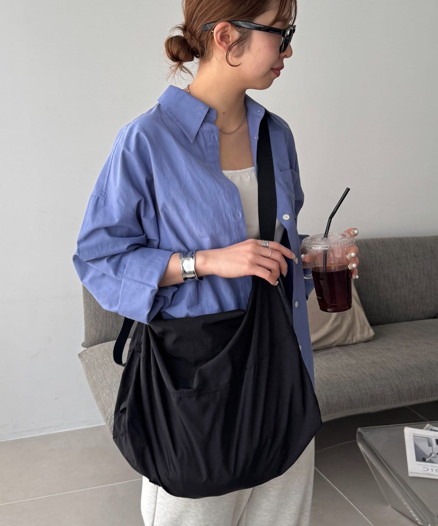 DISCOAT(ディスコート) 【Enlude】ポケッタブルナイロンショルダーバック《ユニセックス》