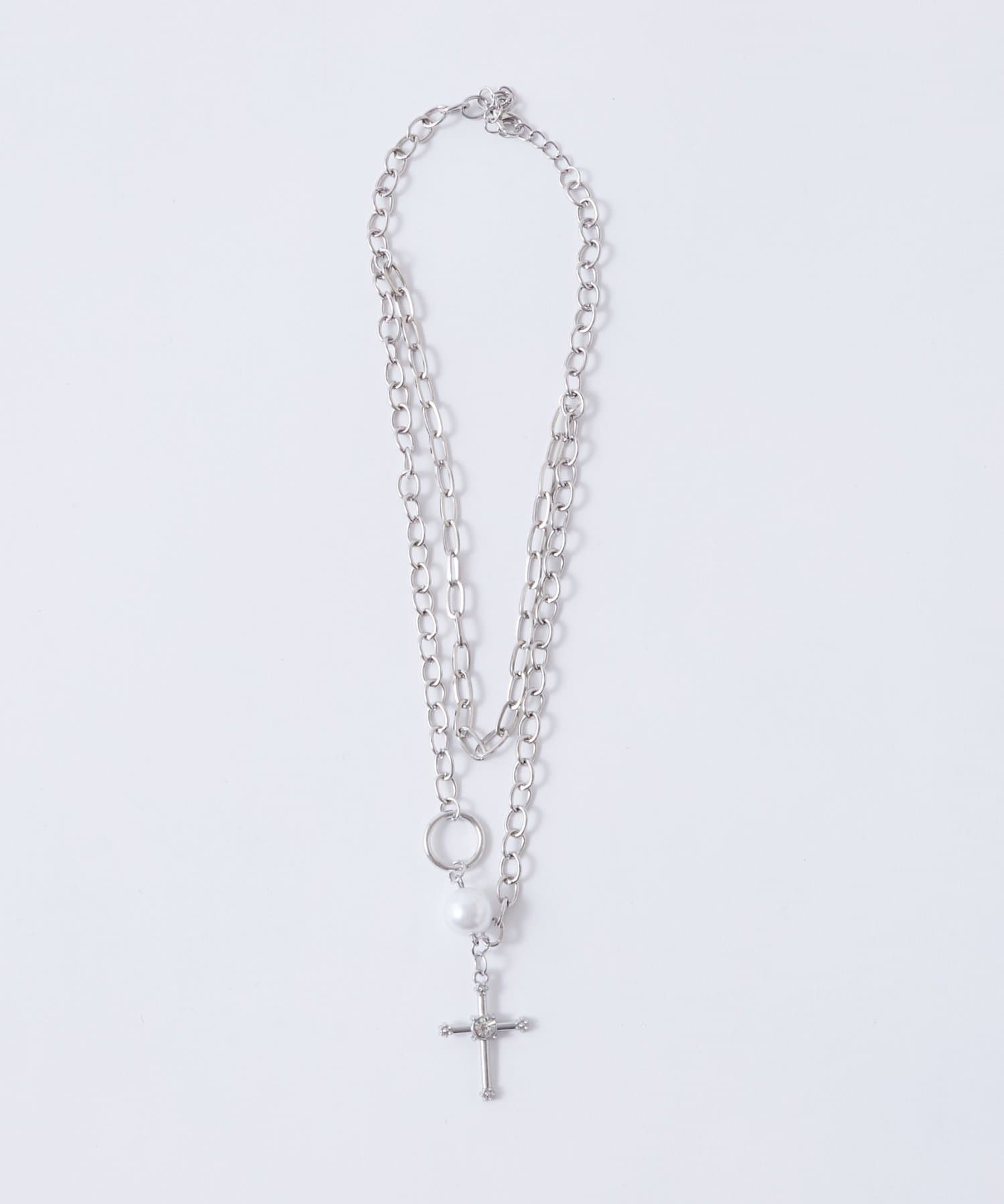 WHO’S WHO gallery(フーズフーギャラリー) 2連チェーンクロスネックレス