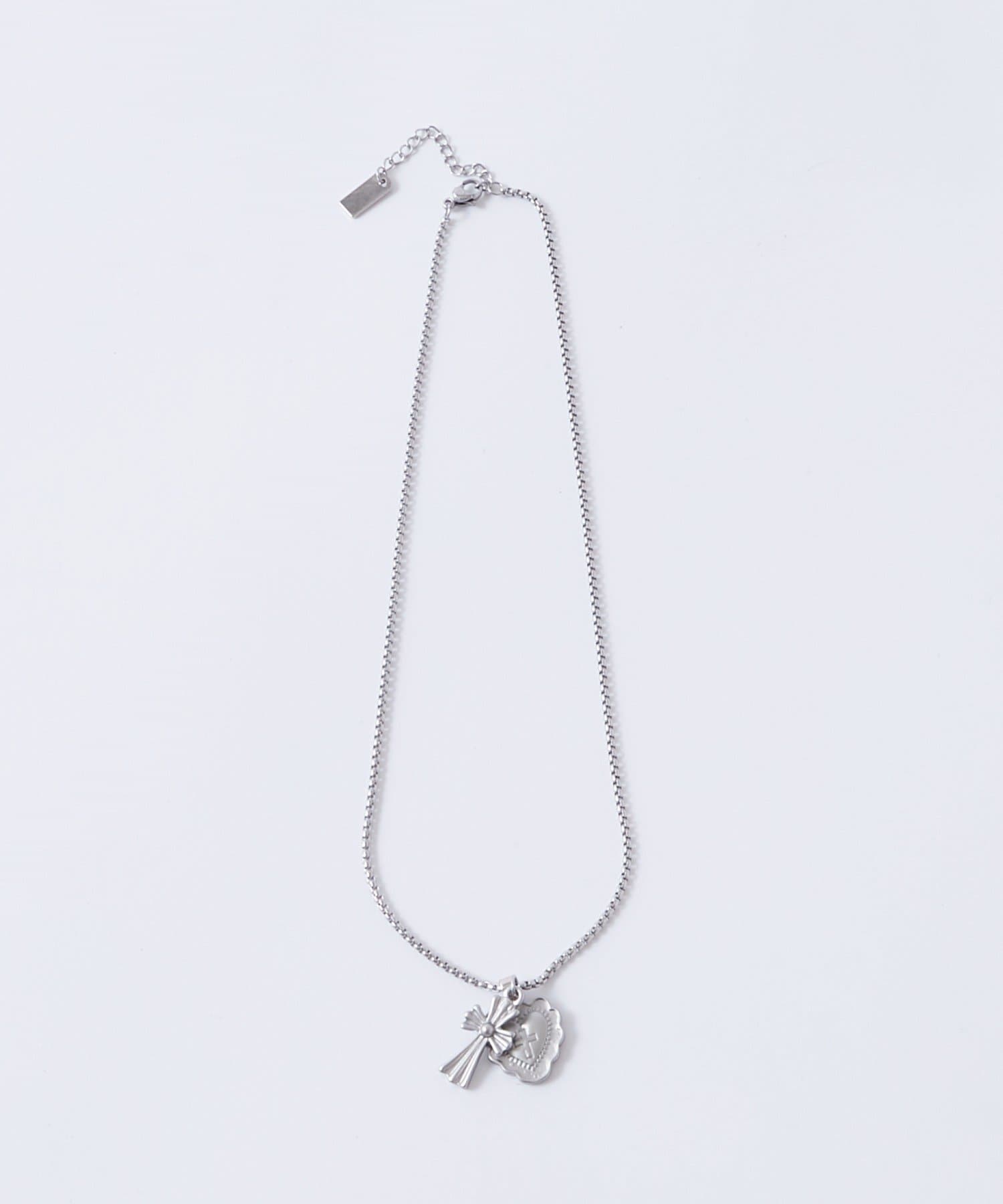 WHO’S WHO gallery(フーズフーギャラリー) クロス×ハートモチーフネックレス