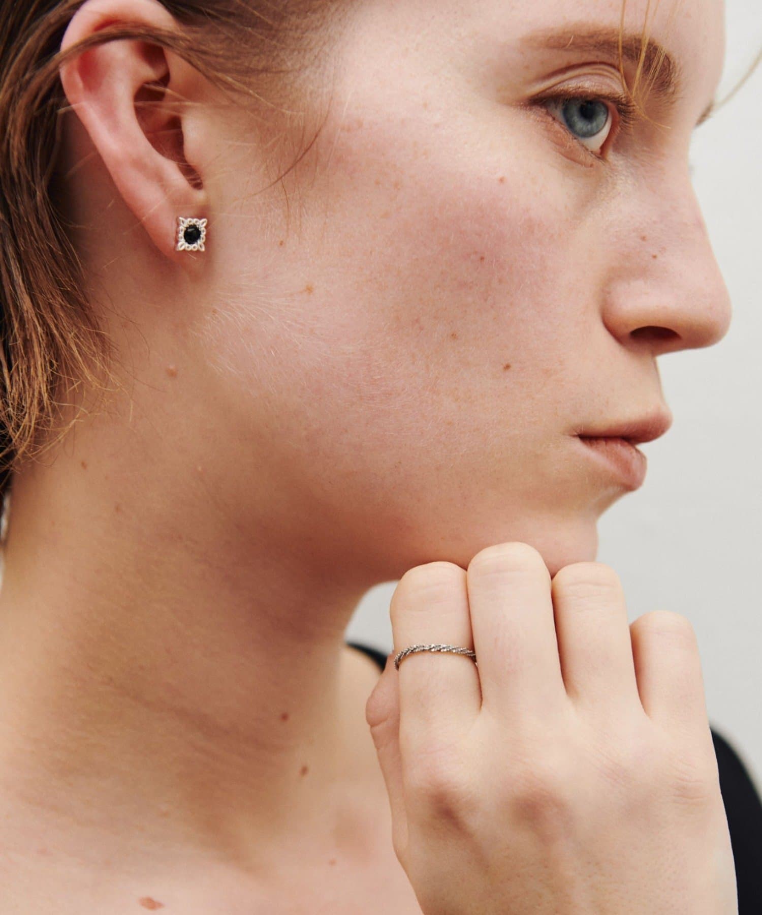 COLLAGE GALLARDAGALANTE(コラージュ ガリャルダガランテ) 【Sivelle./シヴェル】Silver925 オニキスレースピアス