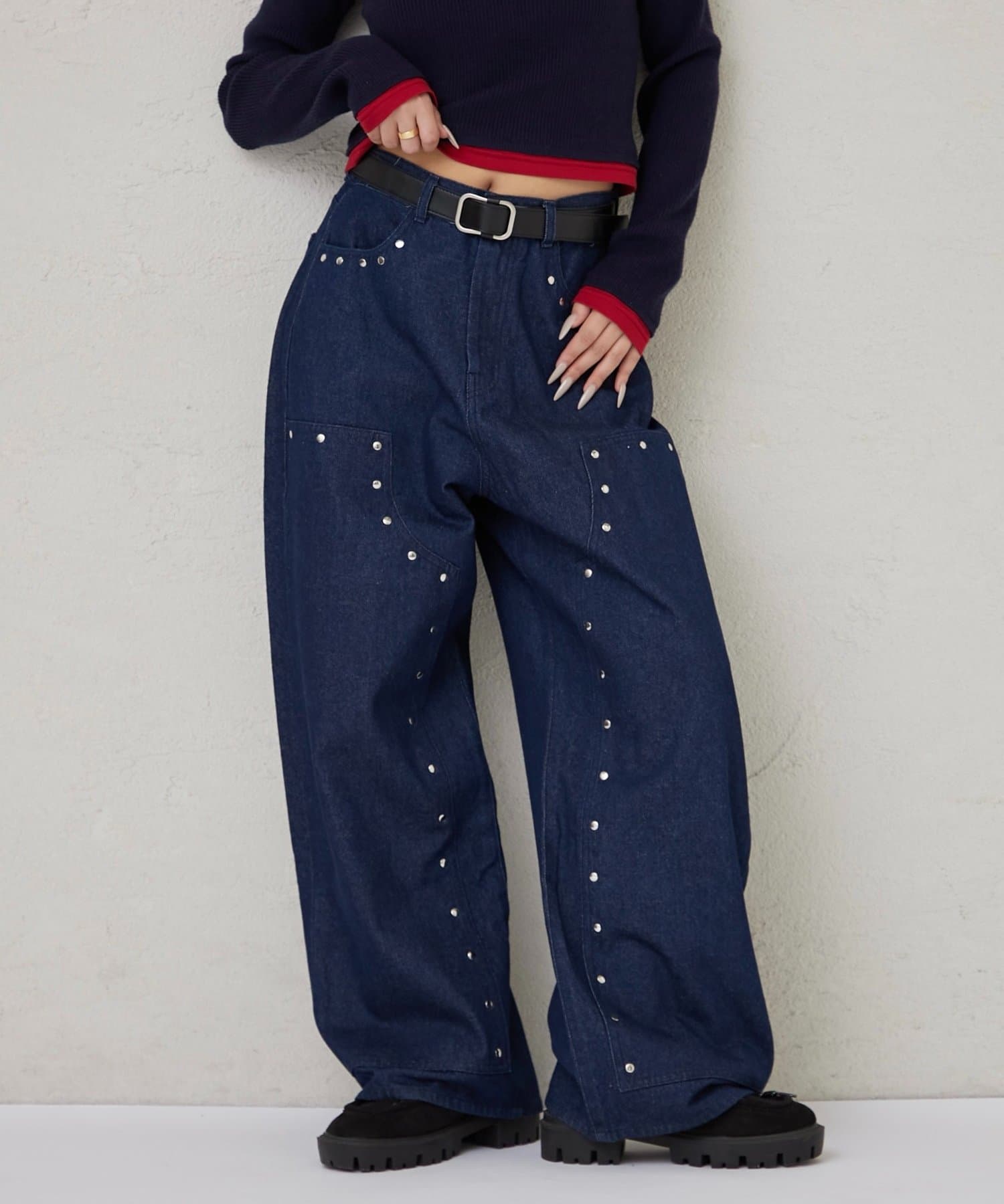 WHO’S WHO gallery(フーズフーギャラリー) スタッズダブルニーデニム