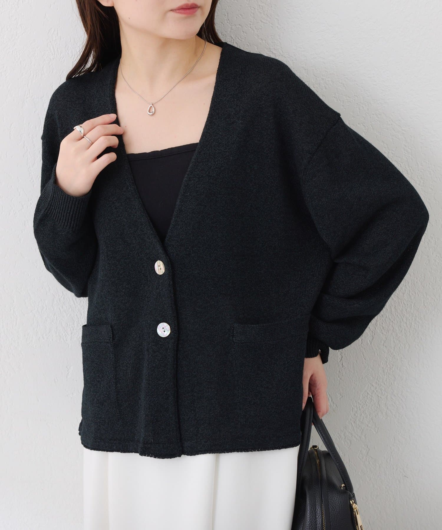 COLLAGE GALLARDAGALANTE(コラージュ ガリャルダガランテ) 【ゆったり着れる】コットン混カーディガン