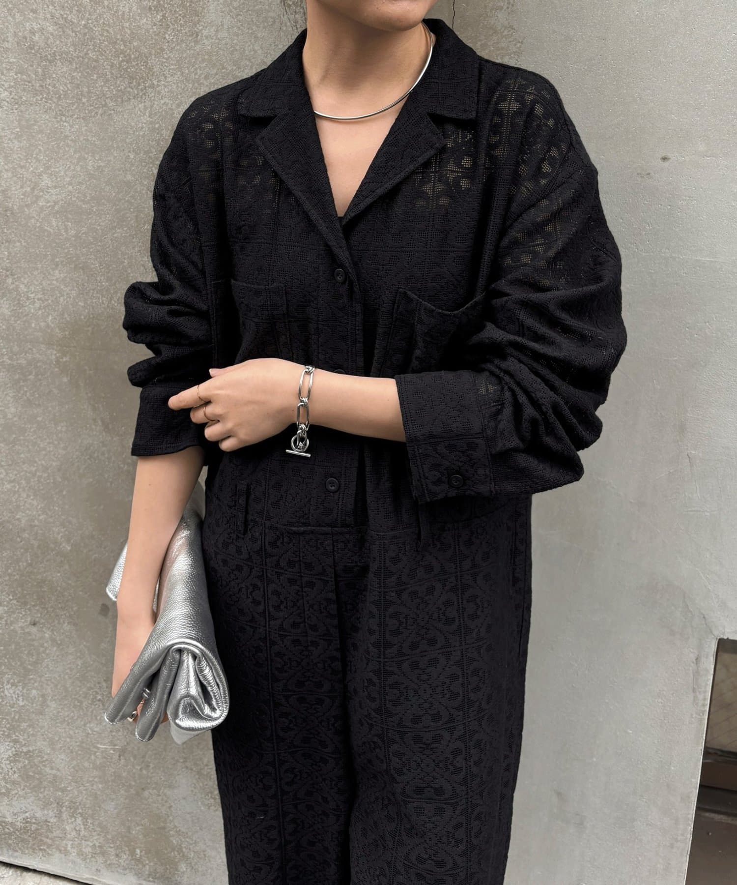 COLLAGE GALLARDAGALANTE(コラージュ ガリャルダガランテ) 【マルチに着れる◎】レースジャンプスーツ