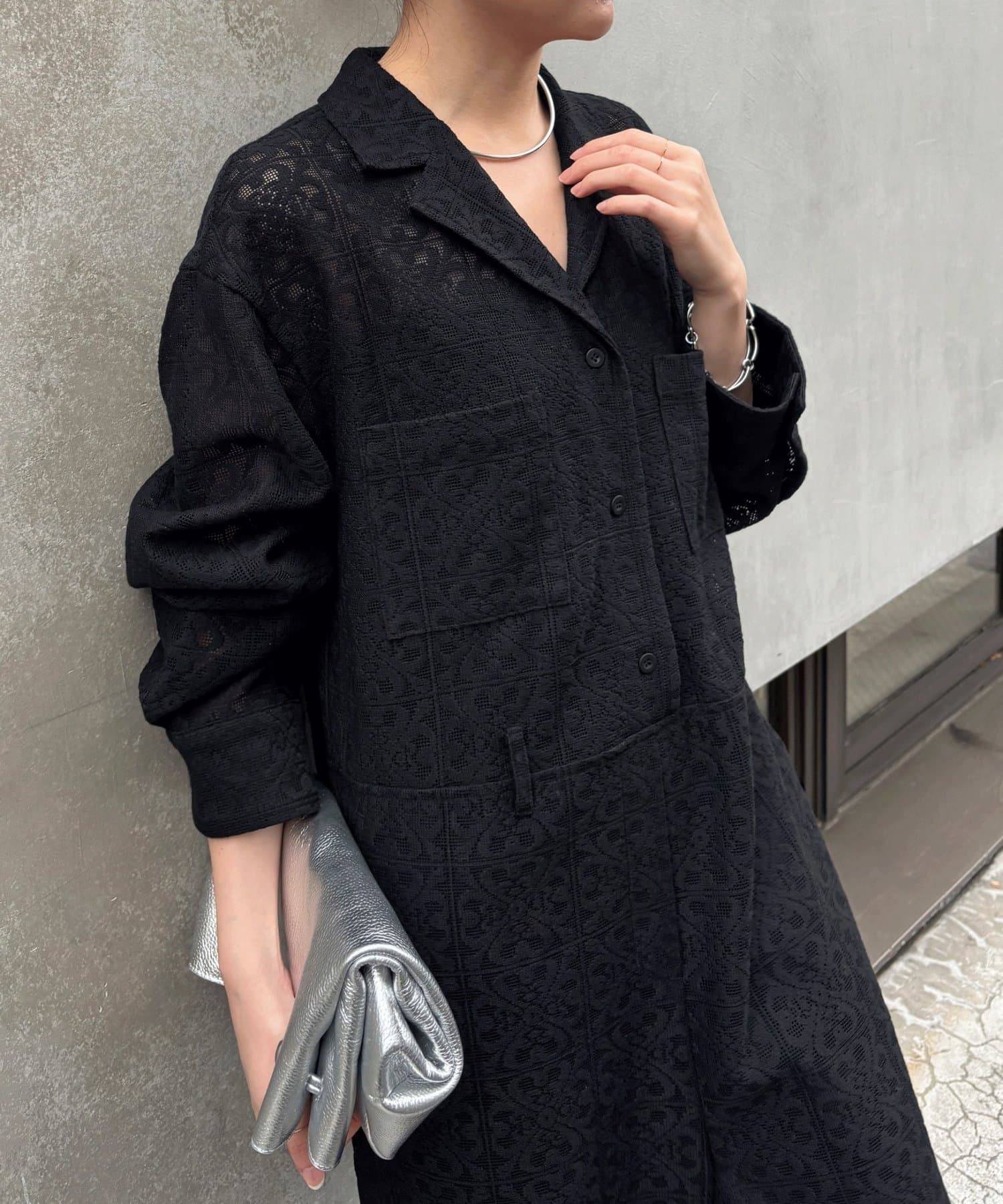 COLLAGE GALLARDAGALANTE(コラージュ ガリャルダガランテ) 【マルチに着れる◎】レースジャンプスーツ