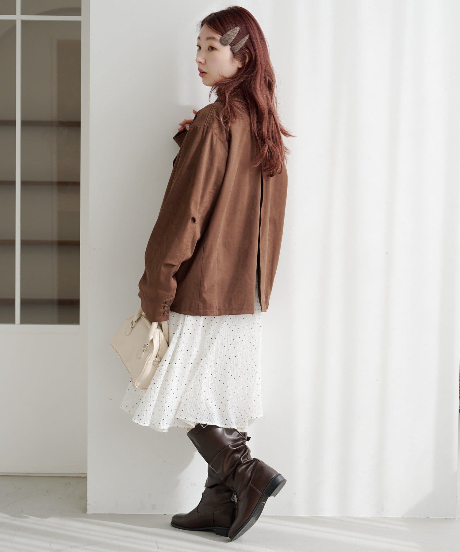 Kastane(カスタネ) ドットシアーミドルスカート